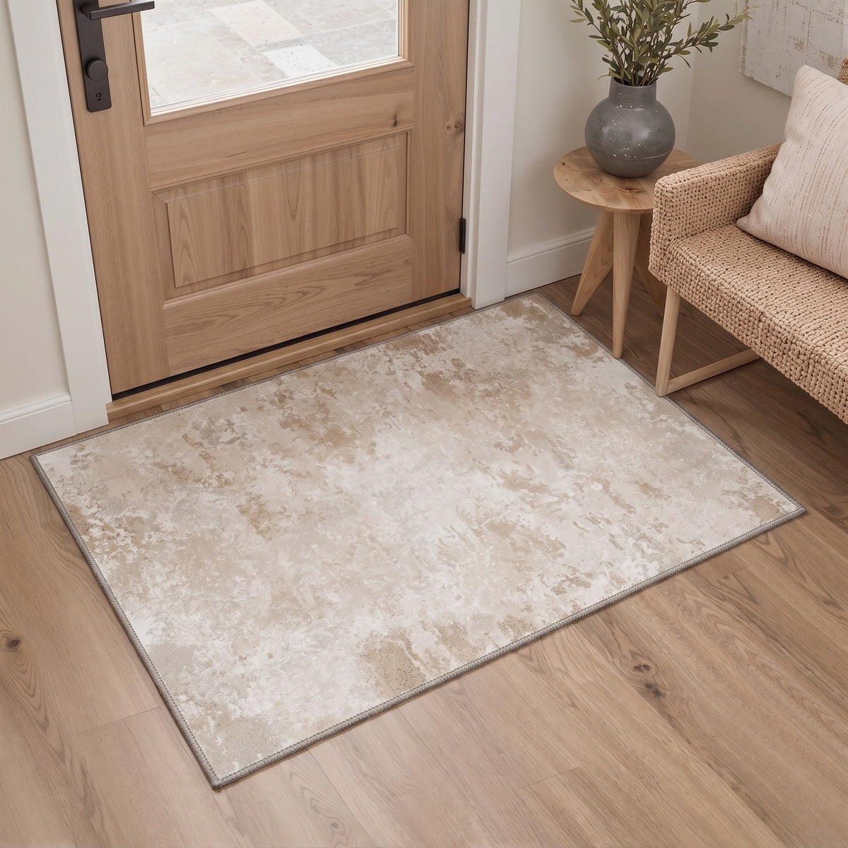 BEIMO 5x7 Green Abstract Area Rug, Washable Non-Slip for Bedroom | Soft Low-Pile Carpet, Lightweight and Easy to Vacuum, Sage Living Rooms, Dining Rooms, Bedrooms, and Home Offices