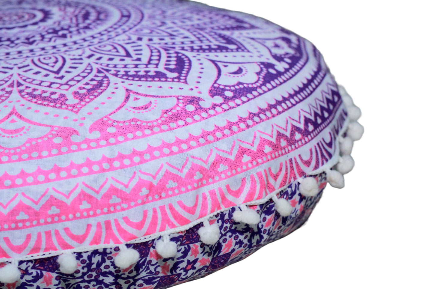 Large Round seat Floor Cushion Chair Ottoman Cover Pouf Pillow Meditation Floor Cushions for Adults Seating pouffe Ottoman Throw Covers Craft Room Furniture for Sitting Cover 22 Inches (Multi Nap)