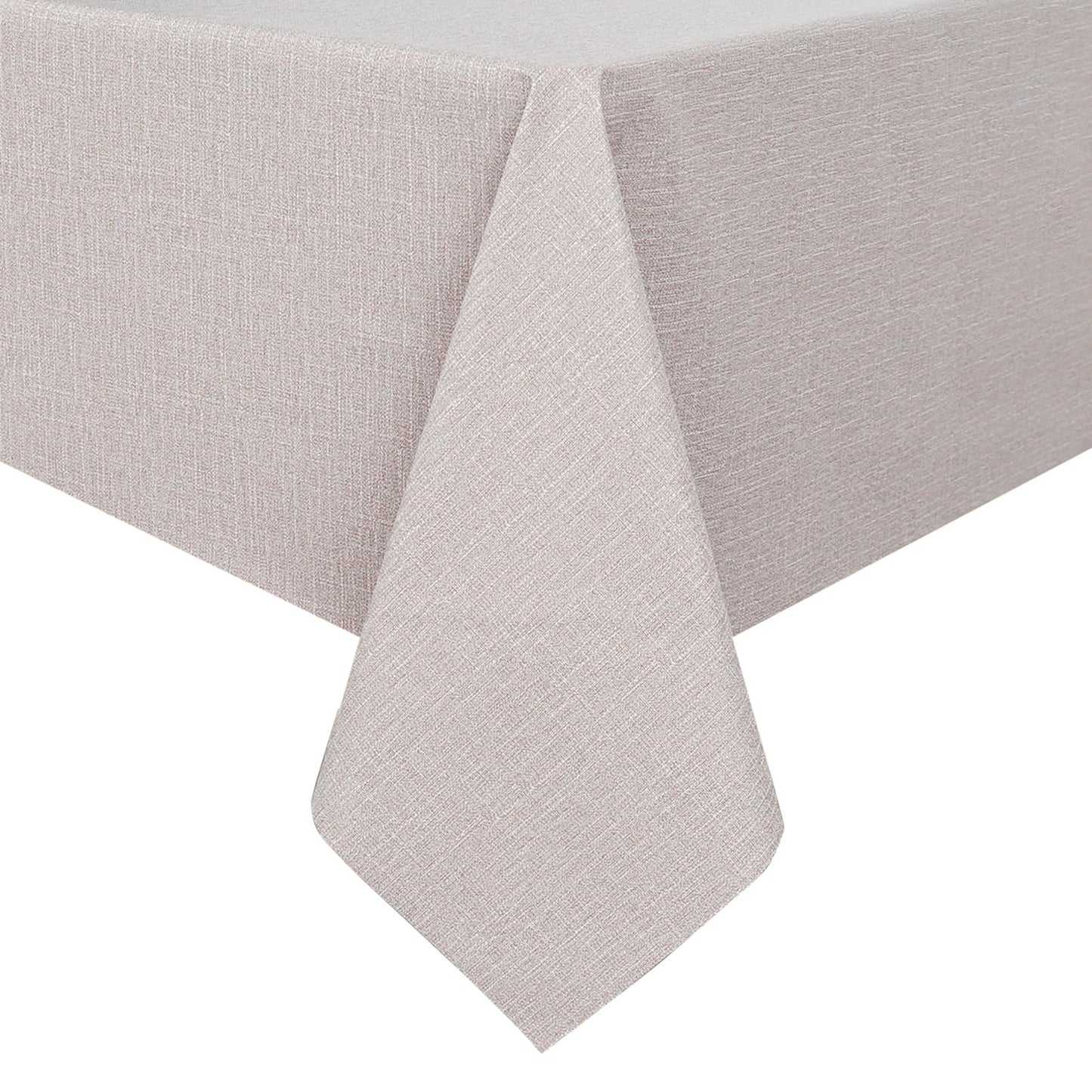 Romanstile 100% Waterproof PVC Tablecloth Rectangle, Outdoor Oil Spill Proof Stain Resistant Vinyl Table Cloth, Wipe Clean Plastic Table Covers for Kitchen/Dining/Parties - 54 x 78 Inch, Light Grey