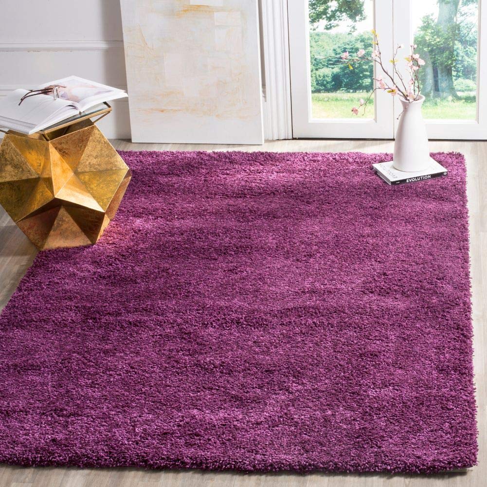 SAFAVIEH California Shag Collection Area Rug - 8' x 10', Ivory, Non-Shedding & Easy to Clean, Ultra Plush Thick Pile, Ideal for Living Room, Bedroom, Dining Space (SG151-1212)
