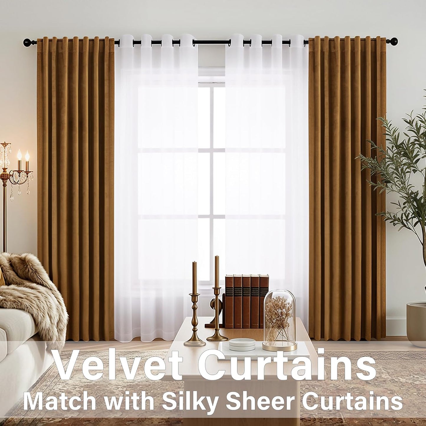 White Sheer Curtains 84 Inches Long Set 2 Panels Grommet Pair Faux Linen Semi Transparent Drape Tulle Gauze Voile Window Sheer Curtains for Bedroom Living Room Dining Wide 52 Length Solid Pack