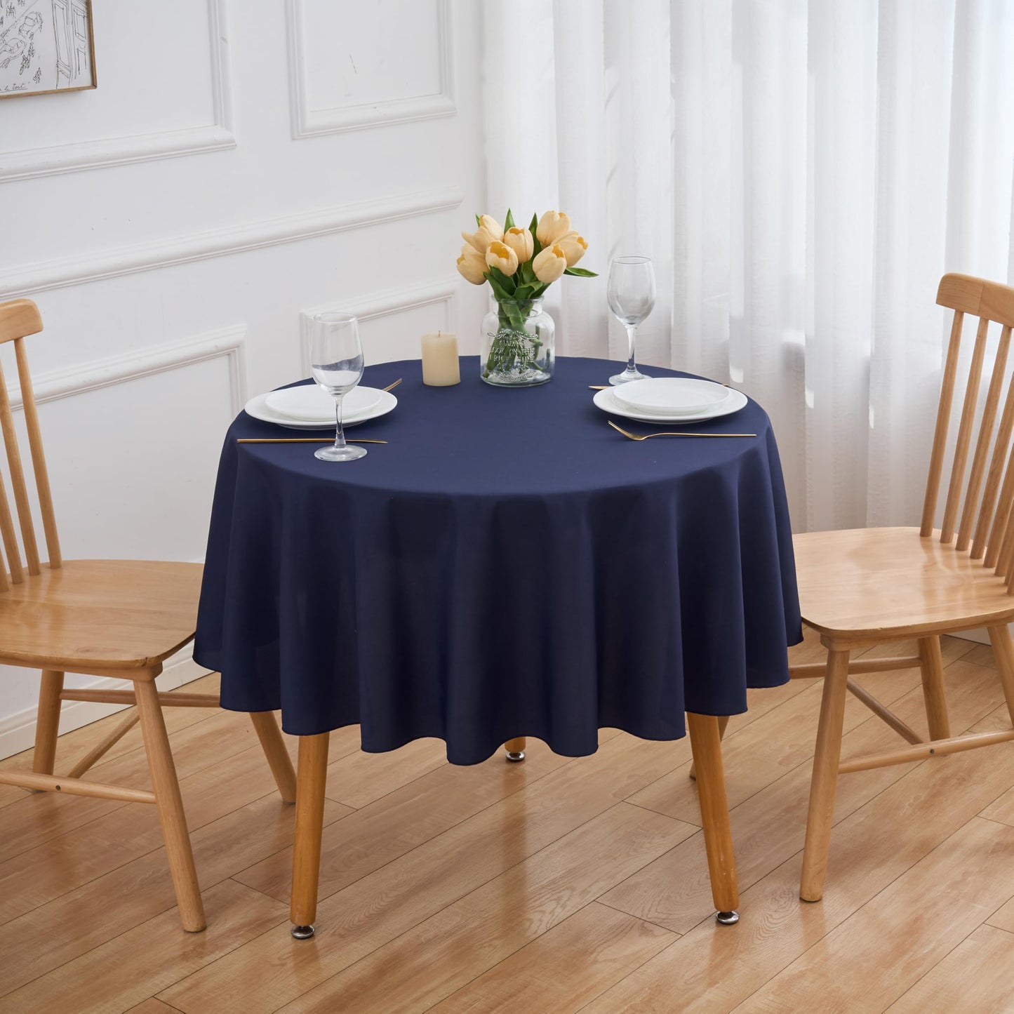 FINDYOU 10 Pack White Table Cloth Rectangle Table 60 x 102 Inch Tablecloths for 6 Foot Rectangle Tables. Stain and Winkle Resistant Polyester Washable White TableCloths for Parties Wedding Dining