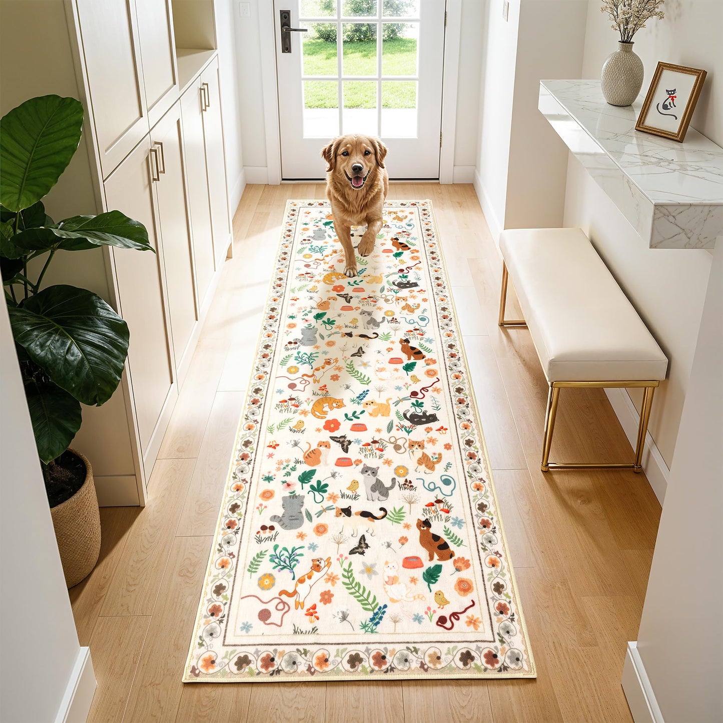 8x10 Washable Area Rug, Black Solid Area Rugs for Living Room & Bedroom | Stain-resistant & Non-slip backing,Low Pile Washable Large Carpet, Solid Vintage Style For High Traffic Areas(8x10,Black)