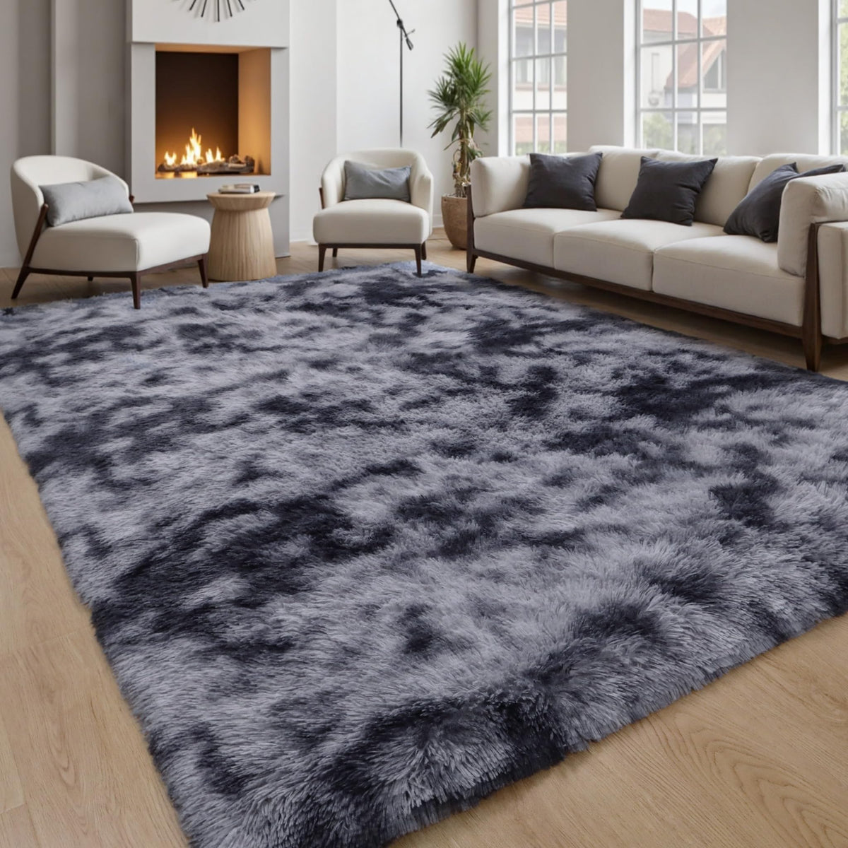 Pink Fluffy 4x6 Area Rugs for Bedroom Girls, Plush Washable Carpet | Area Rug for Kids Room, Nursery, Dorm Room, Non Slip Shaggy Floor Carpet