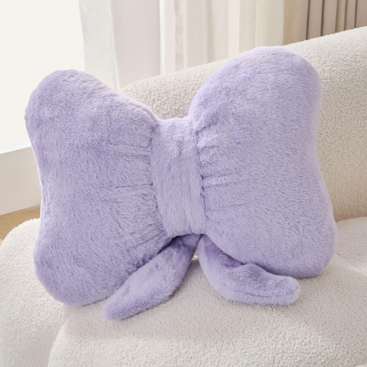 Bow Pillow Throw Pillows Butterfly Shaped Decorative Cute Pillows for Bed Sofa Cute Home Decor,Pink 10 * 8inch