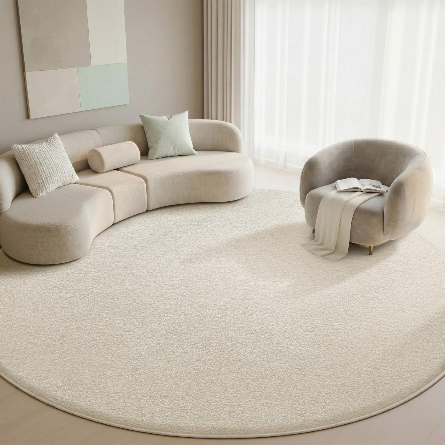 Sour Lemon Area Rugs 9x12 for Living Room Bedroom, Large Carpet Grey Rug | Washable, Non Slip, Big Soft Fluffy Plush Thick, Memory foam, Bedside Nersy Modern Area Rug for Playroom Kids Room