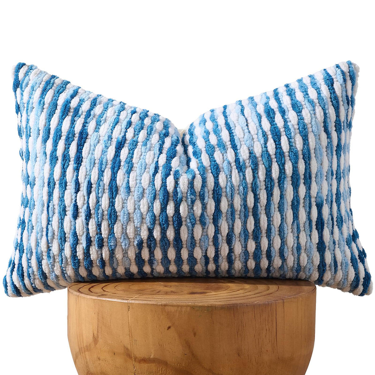 Set of 2 Boho Chenille Pillow Cover Decorative Tufted Pillowcase for Couch Bed Sofa Bedroom Living Room Modern 18 x 18-Inch Brown