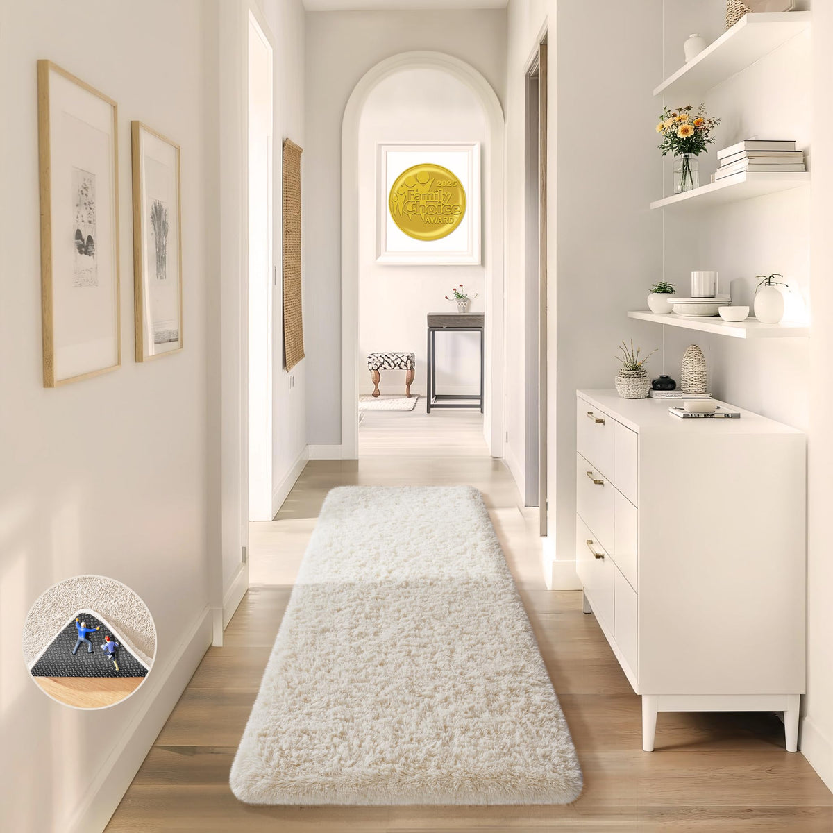 Ophanie Area Rugs for Living Room Bedroom, Washable Non-Slip Fluffy Soft Grey Shag Carpet, Indoor Floor Gray 4x6 Fuzzy Shaggy Living Room Plush Rug for Kids Home Dorm Decor Aesthetic
