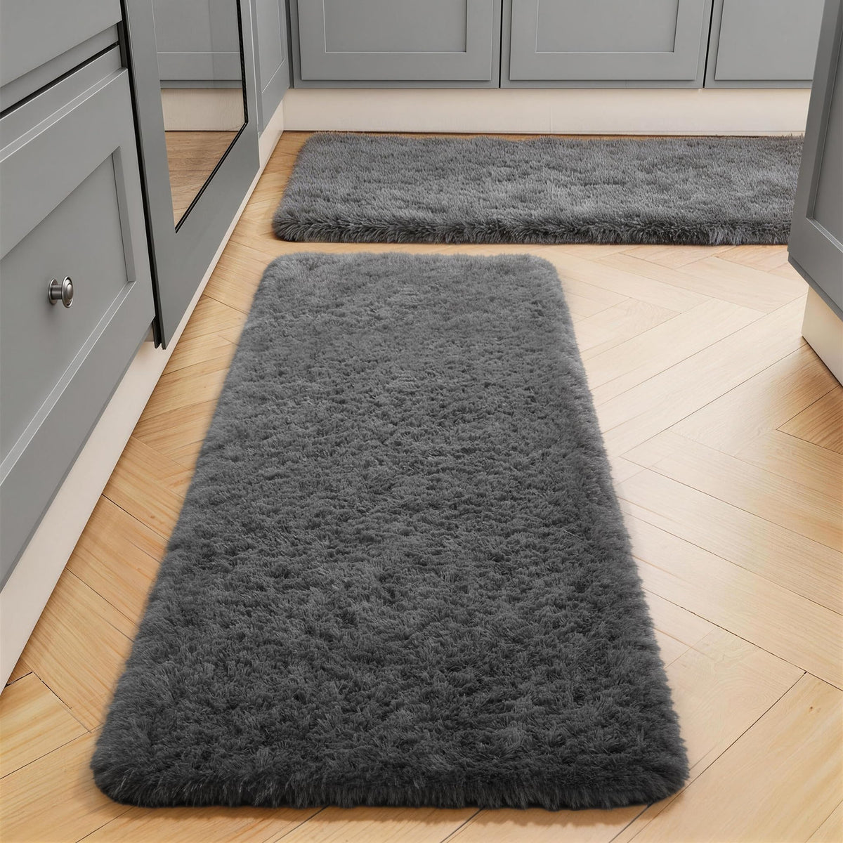 Ophanie 8x10 Area Rugs for Living Room, Washable Non-Slip Fluffy Soft Large Shag Bedroom Carpet, Ivory Big Indoor Nursery Rug, Carpets for Boy and Girls Room Dorm Decor with Over 99 pcs Pile fibers