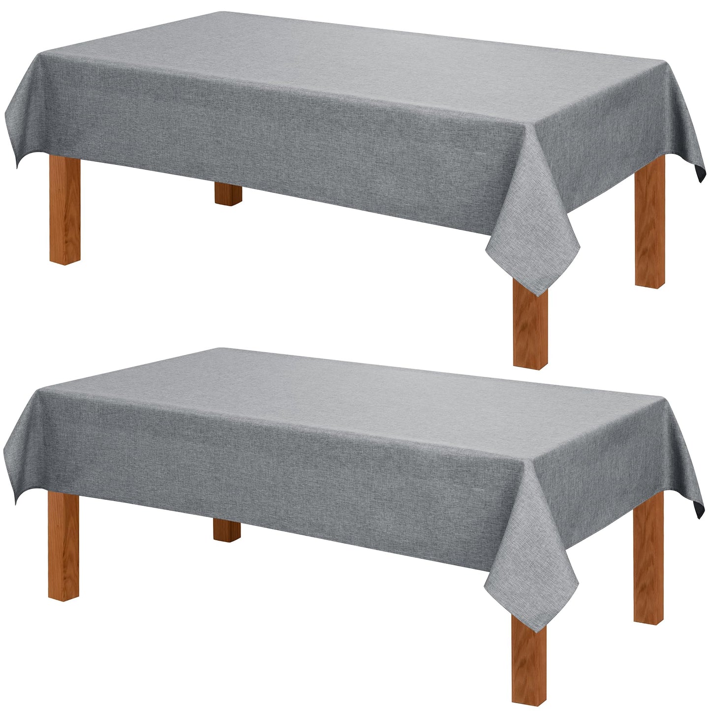 Beige Faux Linen Rectangle Tablecloth 60 x 102 Inch for Dining Room | Linen Texture Table Cover, Wrinkle and Stain Resistant, Durable and Washable Table Cloth for Kitchen Party Home Decor