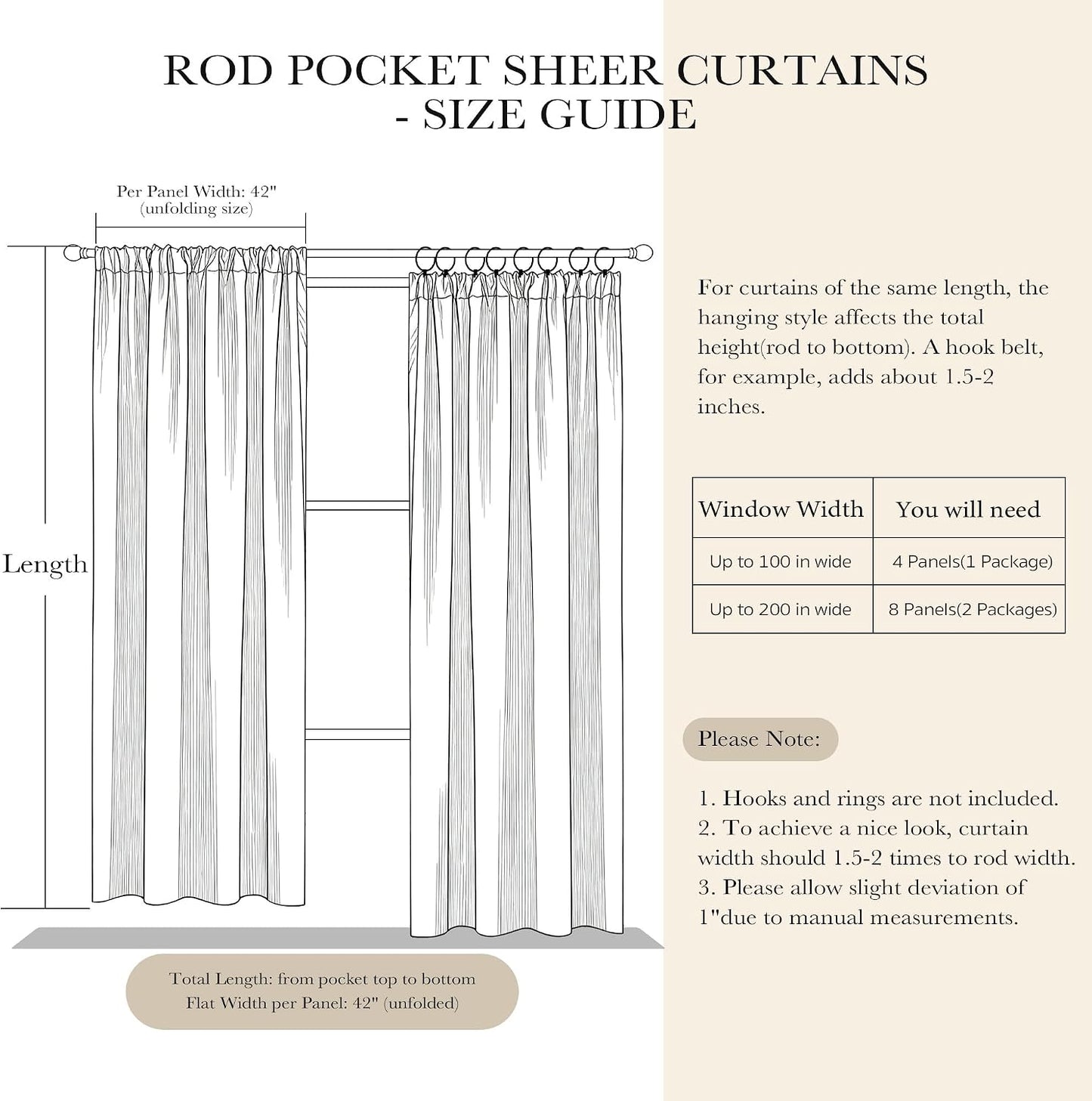 PONY DANCE 4 Panels White Sheer Curtains 96 Inches Long, W 42" x L 96" | Rod Pocket Light Filtering Voile Window Drapes for Living Room & Bedroom, Airy Soft Breathable Fabric Window Treatments