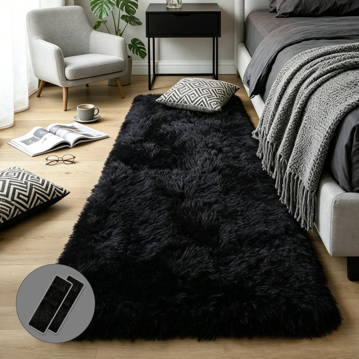 Pink Fluffy 4x6 Area Rugs for Bedroom Girls, Plush Washable Carpet | Area Rug for Kids Room, Nursery, Dorm Room, Non Slip Shaggy Floor Carpet