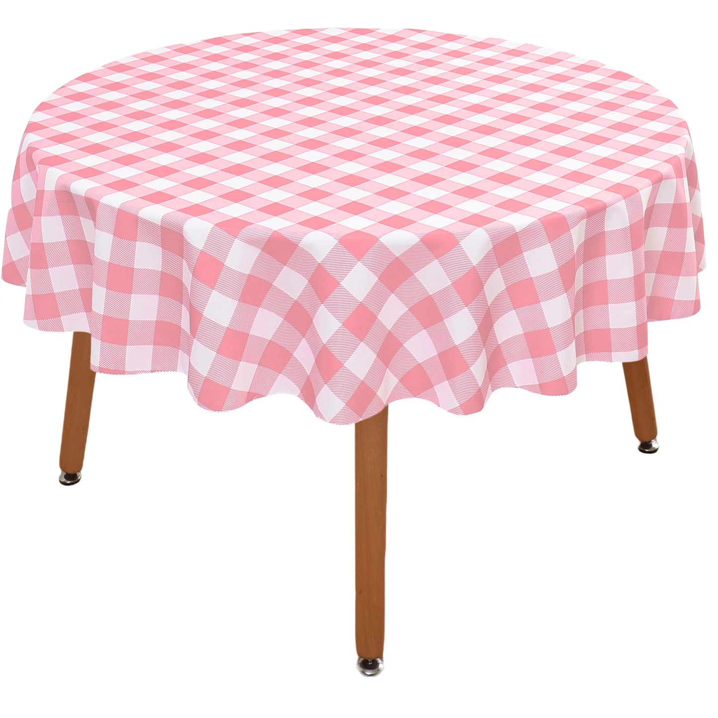 Waterproof Checkered Tablecloth Fabric - Rectangle 58x84 Inch Classic Gingham Buffalo Plaid Table Cloth for Indoor/Outdoor Use - Washable Table Cover for Kitchen, BBQs, and Parties