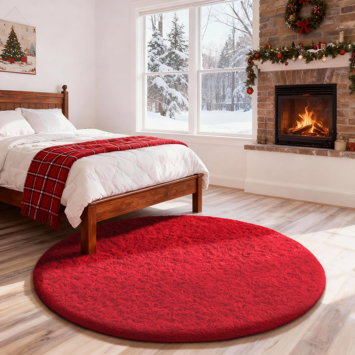 Ophanie 8x10 Area Rugs for Living Room, Washable Non-Slip Fluffy Soft Large Shag Bedroom Carpet, Ivory Big Indoor Nursery Rug, Carpets for Boy and Girls Room Dorm Decor with Over 99 pcs Pile fibers