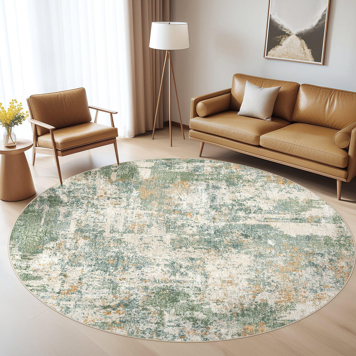 LOONGRUG Area Rug 5x7 Washable Neutral Modern Abstract Living Room Rugs | Soft Stain Resistant Non-Slip Indoor Carpet for Bedroom Nursery Playroom Dining Room Office Dorm Home
