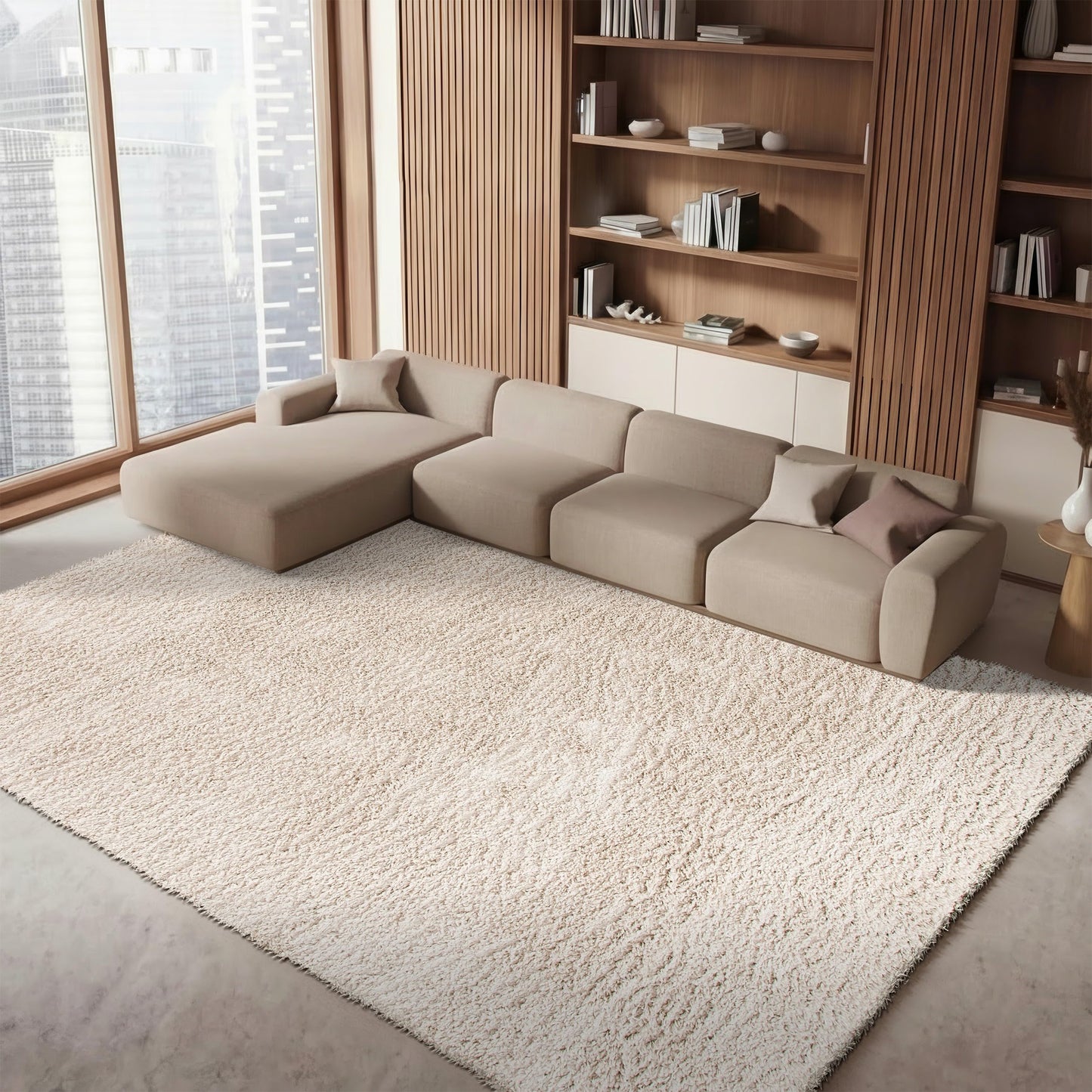 SAFAVIEH August Shag Collection Area Rug - 10' x 14', Green, Solid Design, Non-Shedding & Easy Care, 1.5-inch Thick Ideal for High Traffic Areas in Living Room, Bedroom (AUG200Y)