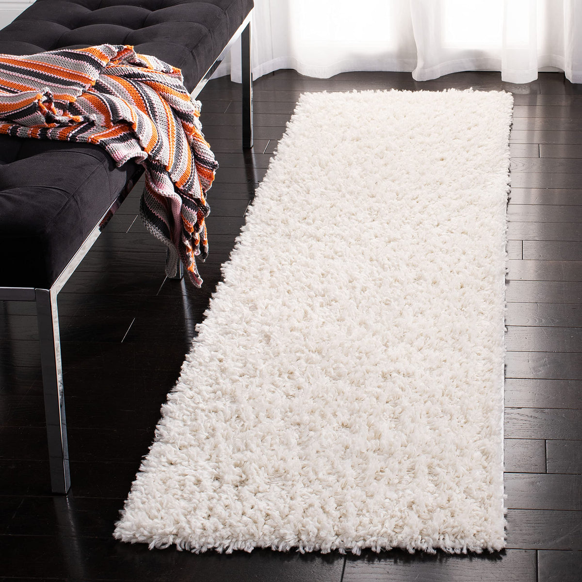 SAFAVIEH August Shag Collection Area Rug - 10' x 14', Green, Solid Design, Non-Shedding & Easy Care, 1.5-inch Thick Ideal for High Traffic Areas in Living Room, Bedroom (AUG200Y)