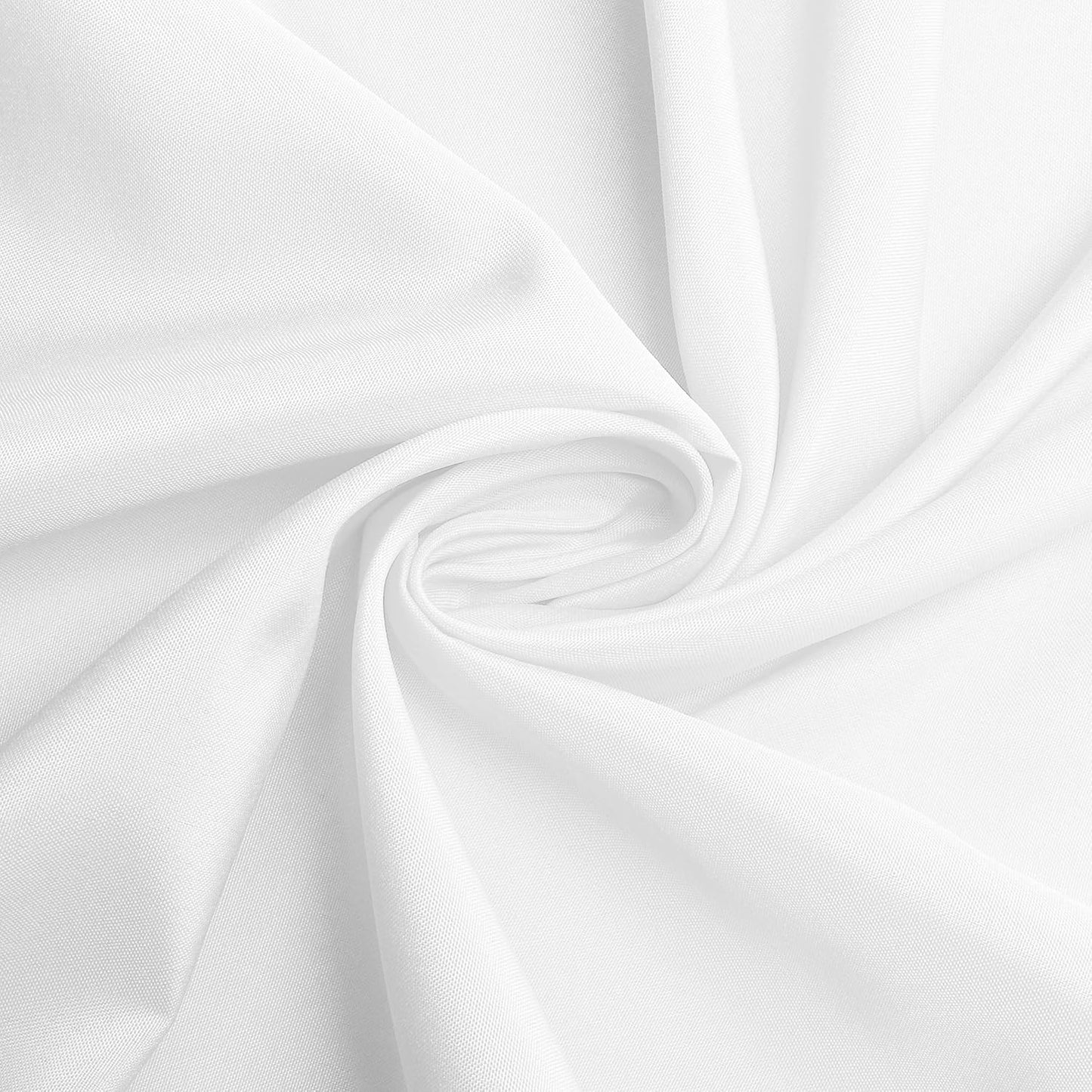sancua White Round Tablecloth 60 Inch Diameter for 20-48 Inch Tables | Water Resistant Spill Proof, Washable Polyester Cloth Decorative Fabric Cover, For Dining, Buffet Parties and Camping