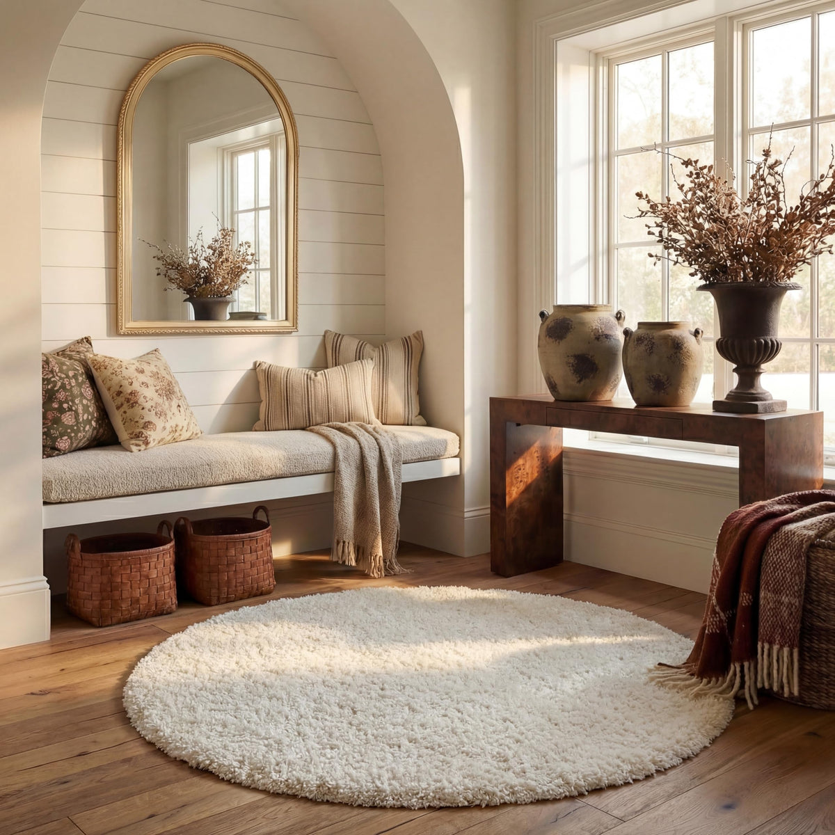 SAFAVIEH California Shag Collection Area Rug - 8' x 10', Ivory, Non-Shedding & Easy to Clean, Ultra Plush Thick Pile, Ideal for Living Room, Bedroom, Dining Space (SG151-1212)