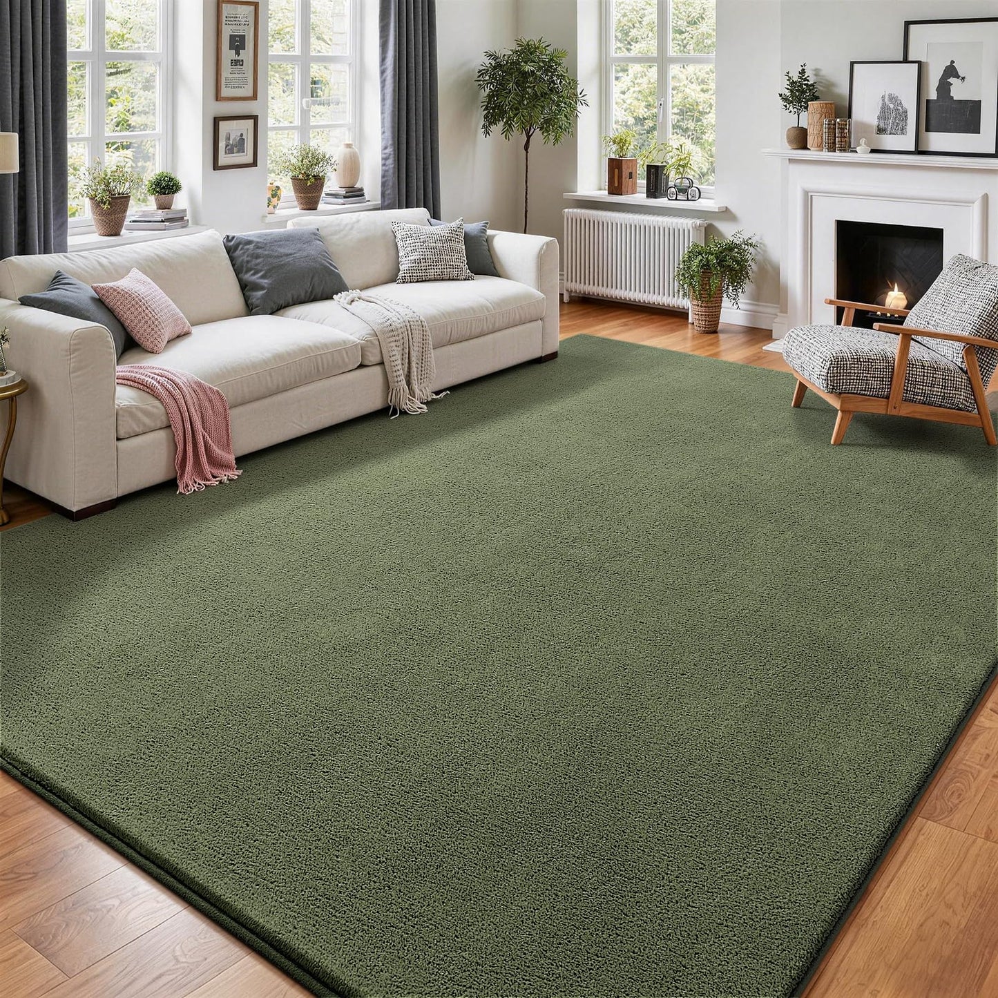 Vasofe Black Area Rugs for Living Room Bedroom, 4x6 Modern Memory Foam Rug | Thickened Throw Carpet, Super Soft Kids Boys Girls Rug, Non Slip Washable Carpets for Dorm Nursery Classroom Office Decor
