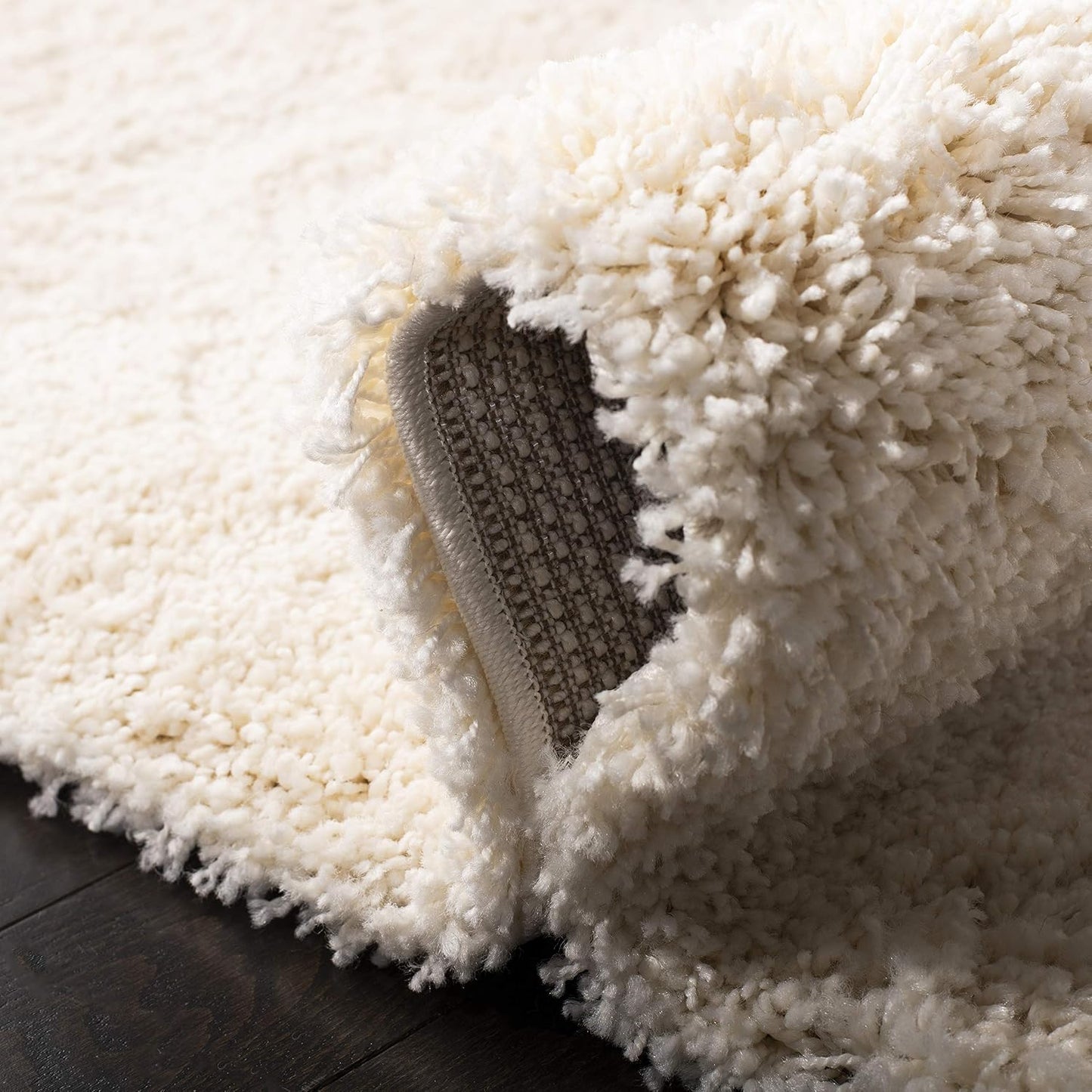 SAFAVIEH California Shag Collection Area Rug - 8' x 10', Ivory, Non-Shedding & Easy to Clean, Ultra Plush Thick Pile, Ideal for Living Room, Bedroom, Dining Space (SG151-1212)