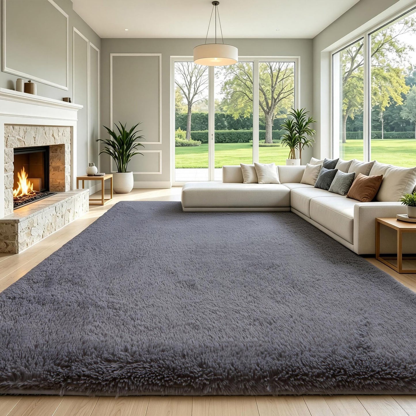 Pink Fluffy 4x6 Area Rugs for Bedroom Girls, Plush Washable Carpet | Area Rug for Kids Room, Nursery, Dorm Room, Non Slip Shaggy Floor Carpet