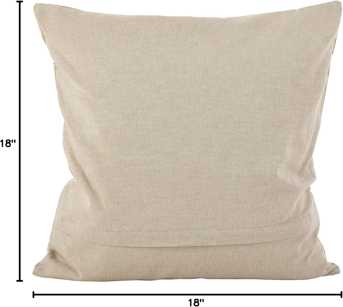 SARO LIFESTYLE Embroidered Floral Design Beaded Cotton Poly Filled Throw Pillow, 18", Multi