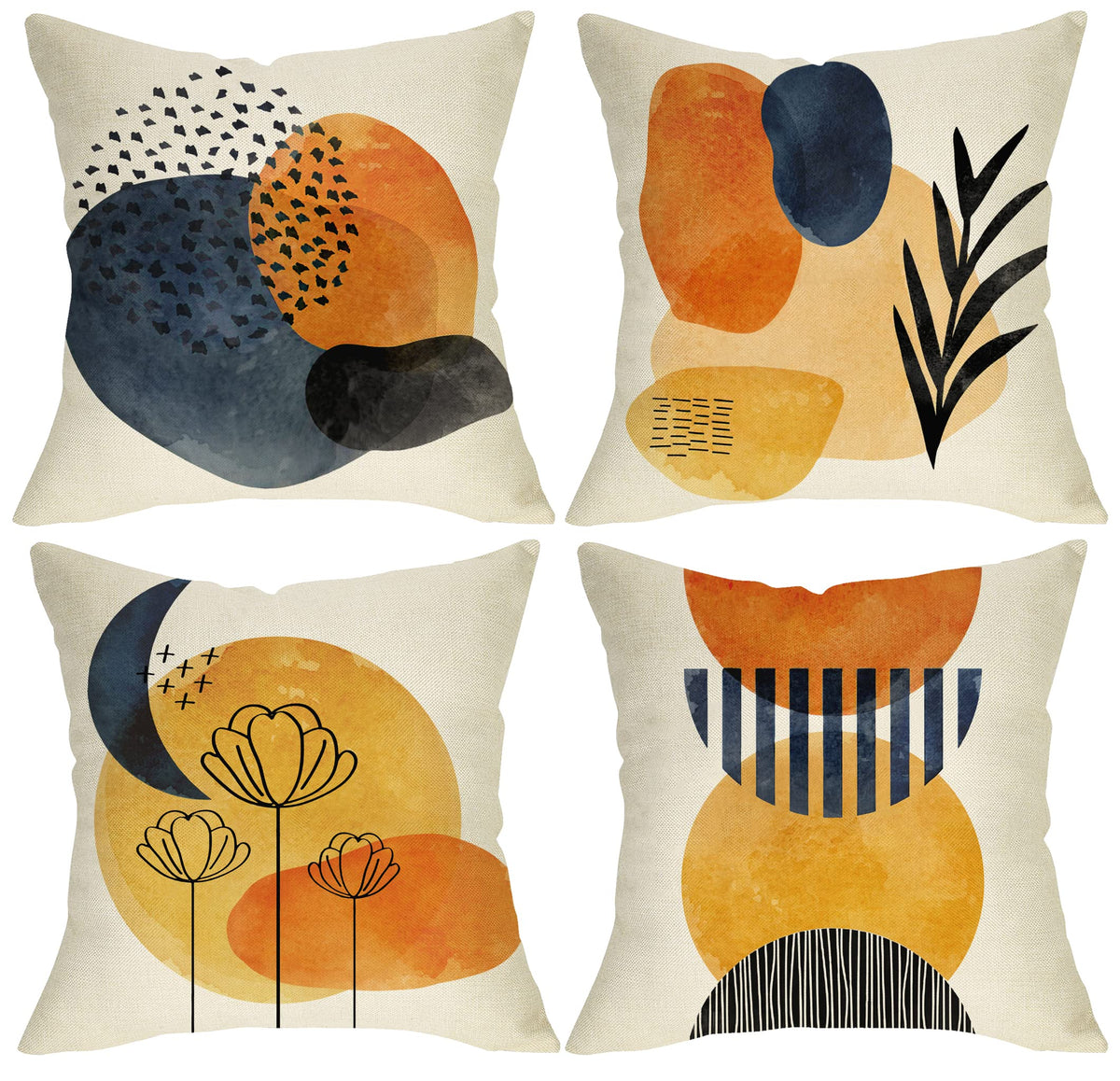 Life is Better at The Lake House Decorative 18x18 Throw Pillow Cover | Set of 4, Lakehouse Retro Paddle Boat Decoration, Summer Farmhouse Pillowcase Cushion Case Home Decor for Sofa Couch