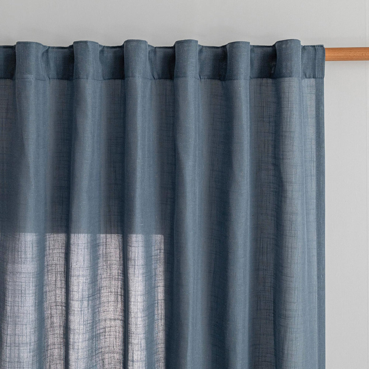 MYSKY HOME Linen Curtains for Living Room, Natural Semi Sheer Curtains & Drapes 84 inches Length 2 Panels Set Farmhouse Country Boho Style Back Tab Draperies for Sliding Glass Door, 50" Wide, Linen