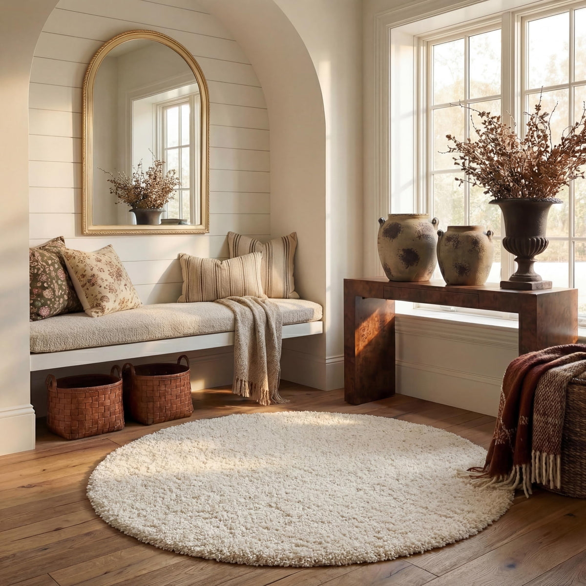 SAFAVIEH California Shag Collection Area Rug - 8' x 10', Ivory, Non-Shedding & Easy to Clean, Ultra Plush Thick Pile, Ideal for Living Room, Bedroom, Dining Space (SG151-1212)