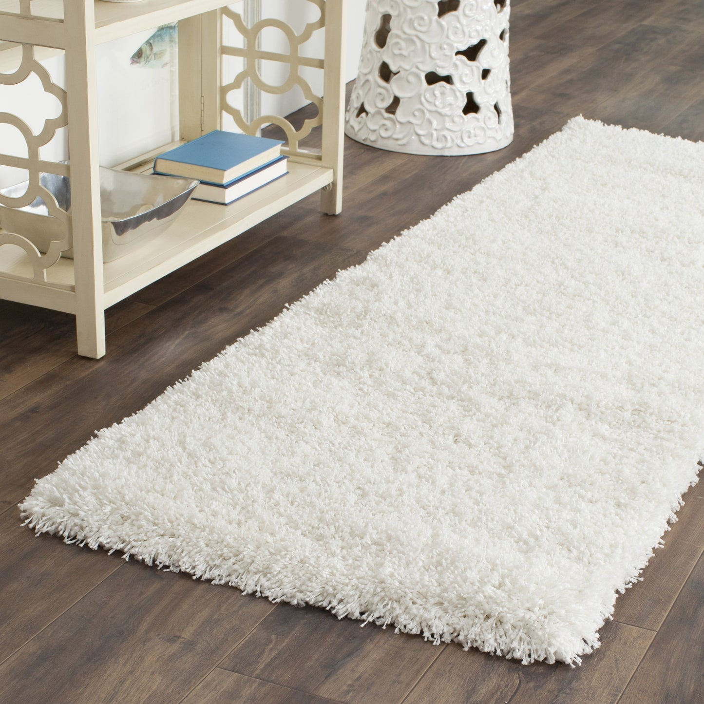 SAFAVIEH California Shag Collection Area Rug - 8' x 10', Ivory, Non-Shedding & Easy to Clean, Ultra Plush Thick Pile, Ideal for Living Room, Bedroom, Dining Space (SG151-1212)