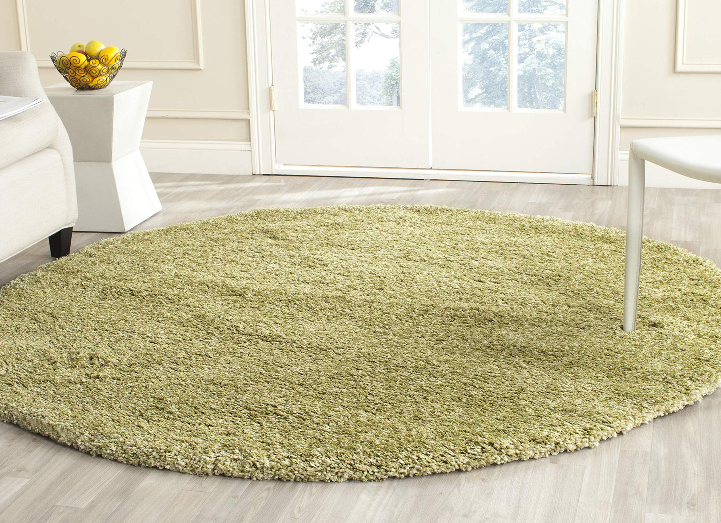 SAFAVIEH California Shag Collection Area Rug - 8' x 10', Ivory, Non-Shedding & Easy to Clean, Ultra Plush Thick Pile, Ideal for Living Room, Bedroom, Dining Space (SG151-1212)