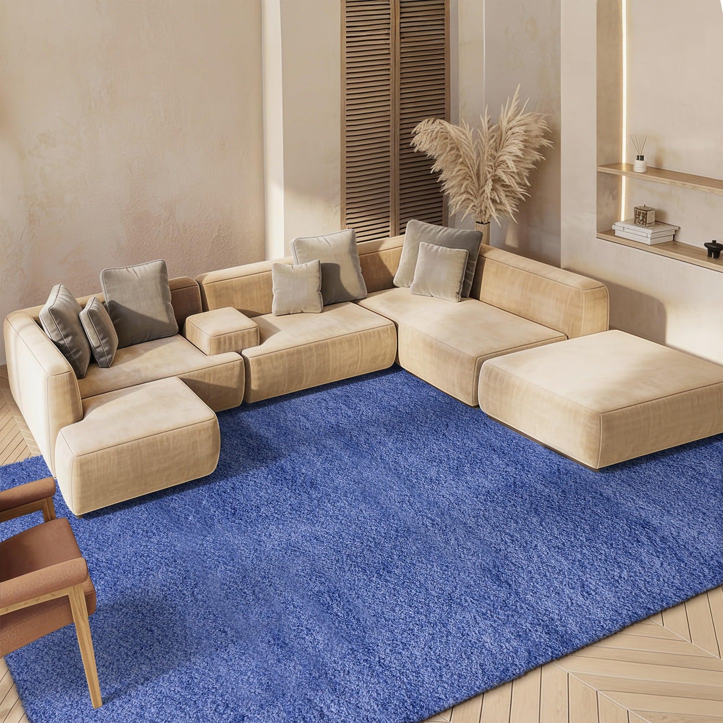 SAFAVIEH California Shag Collection Area Rug - 8' x 10', Ivory, Non-Shedding & Easy to Clean, Ultra Plush Thick Pile, Ideal for Living Room, Bedroom, Dining Space (SG151-1212)