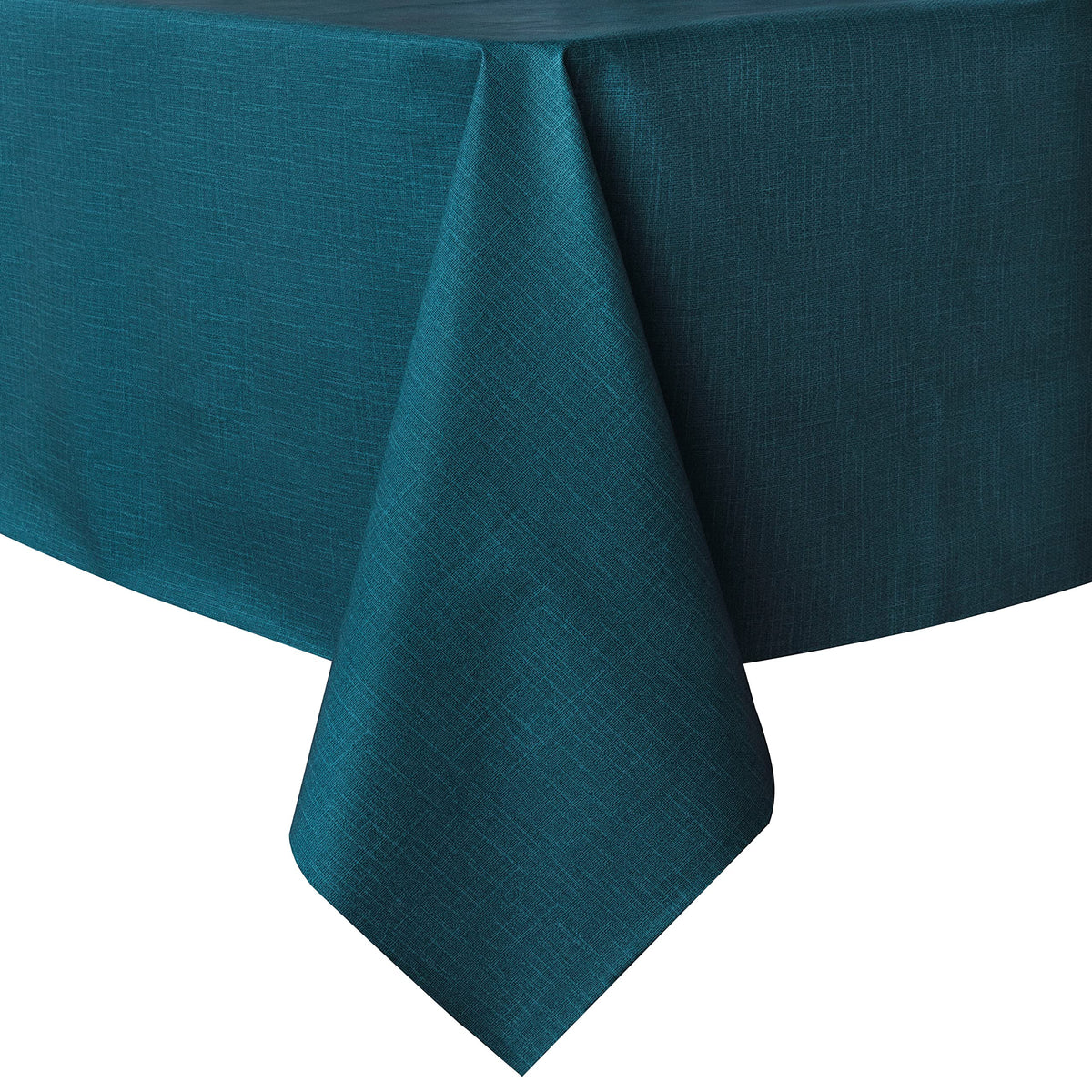 sancua Clear Plastic Table Cover Protector Waterproof Tablecloth 60x84 Inch | Vinyl PVC Rectangle Table Cloth, Oil Spill Proof Wipe Clean, For Dining Tables, Parties & Camping, Crystal Clear