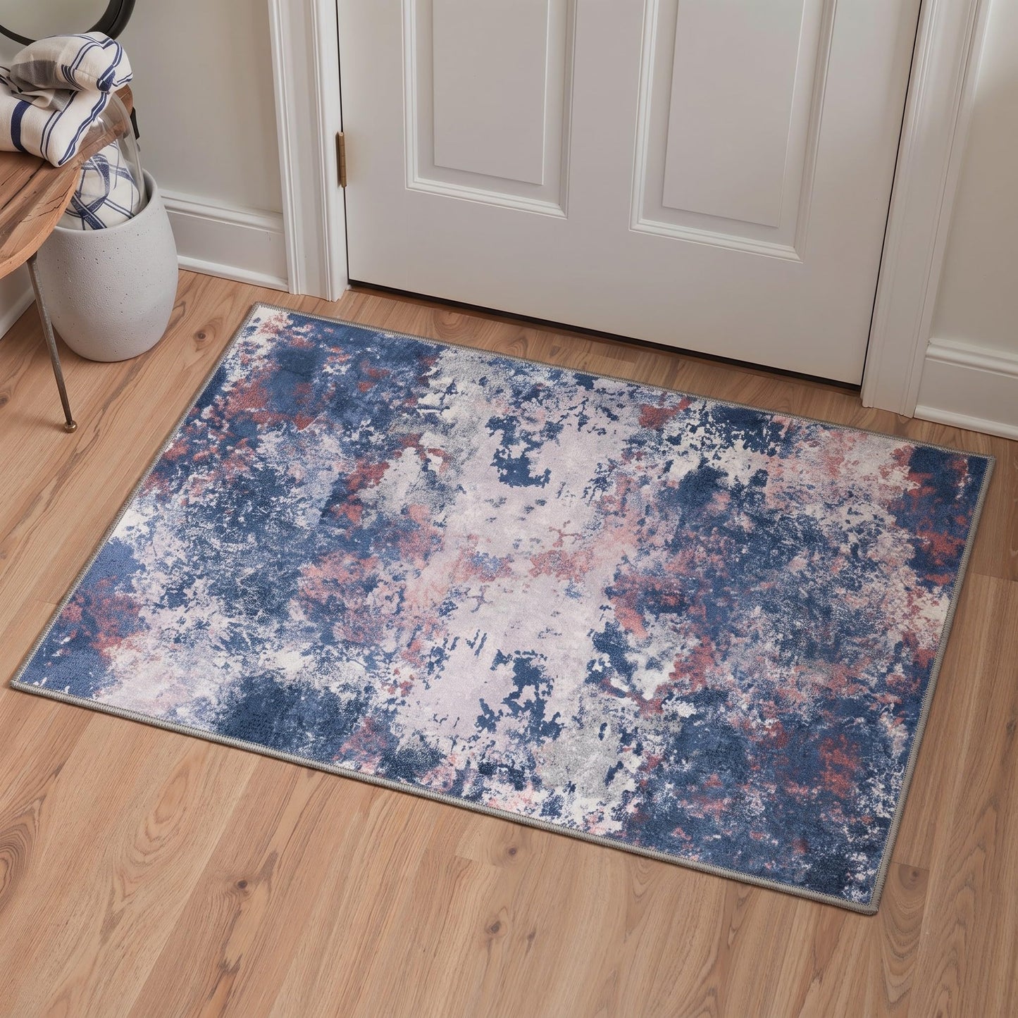 BEIMO 5x7 Green Abstract Area Rug, Washable Non-Slip for Bedroom | Soft Low-Pile Carpet, Lightweight and Easy to Vacuum, Sage Living Rooms, Dining Rooms, Bedrooms, and Home Offices