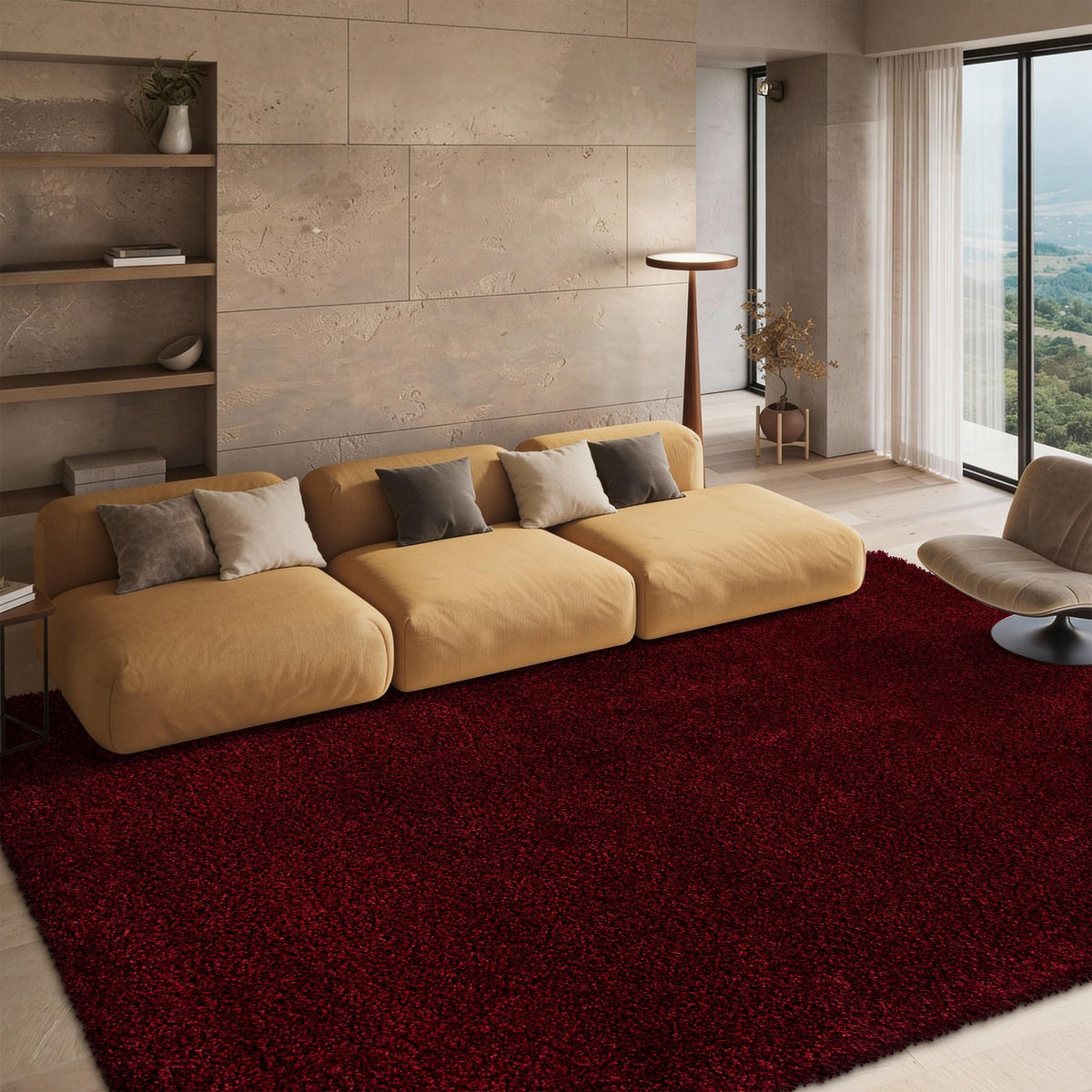 SAFAVIEH California Shag Collection Area Rug - 8' x 10', Ivory, Non-Shedding & Easy to Clean, Ultra Plush Thick Pile, Ideal for Living Room, Bedroom, Dining Space (SG151-1212)