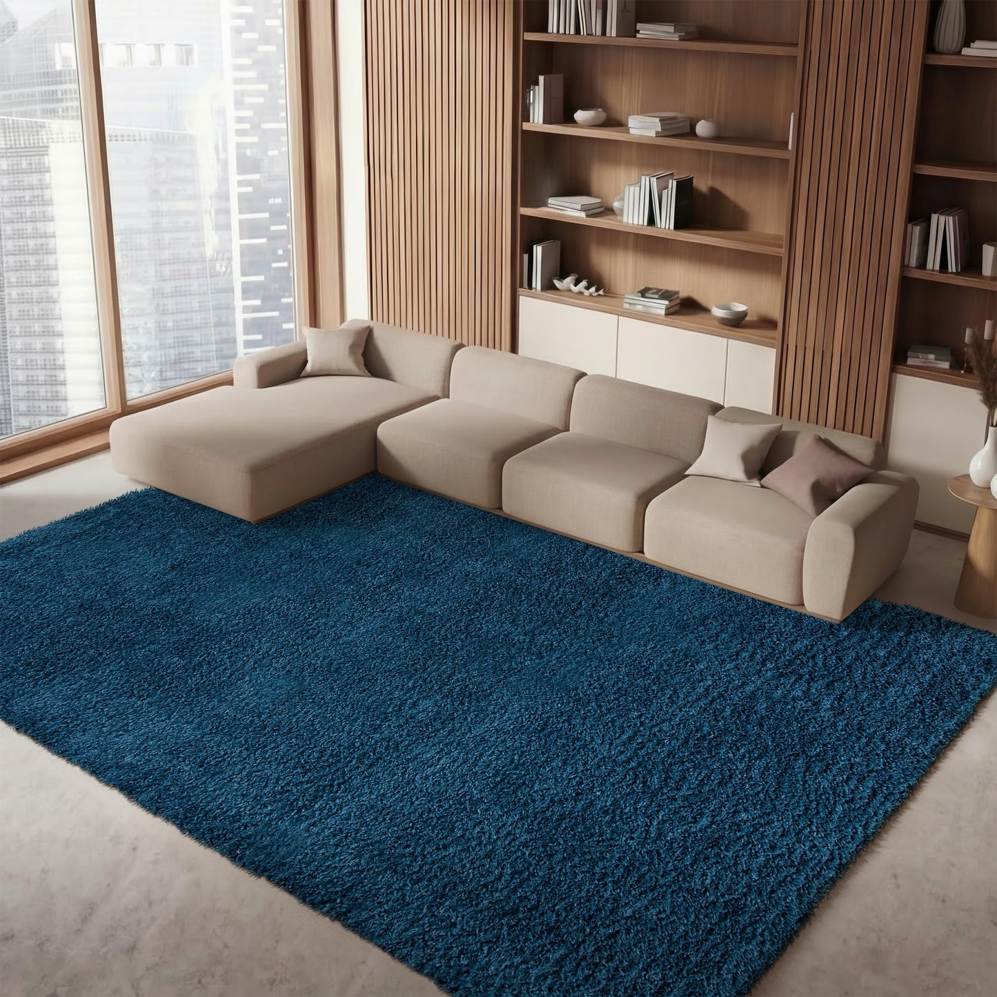 SAFAVIEH August Shag Collection Area Rug - 10' x 14', Green, Solid Design, Non-Shedding & Easy Care, 1.5-inch Thick Ideal for High Traffic Areas in Living Room, Bedroom (AUG200Y)