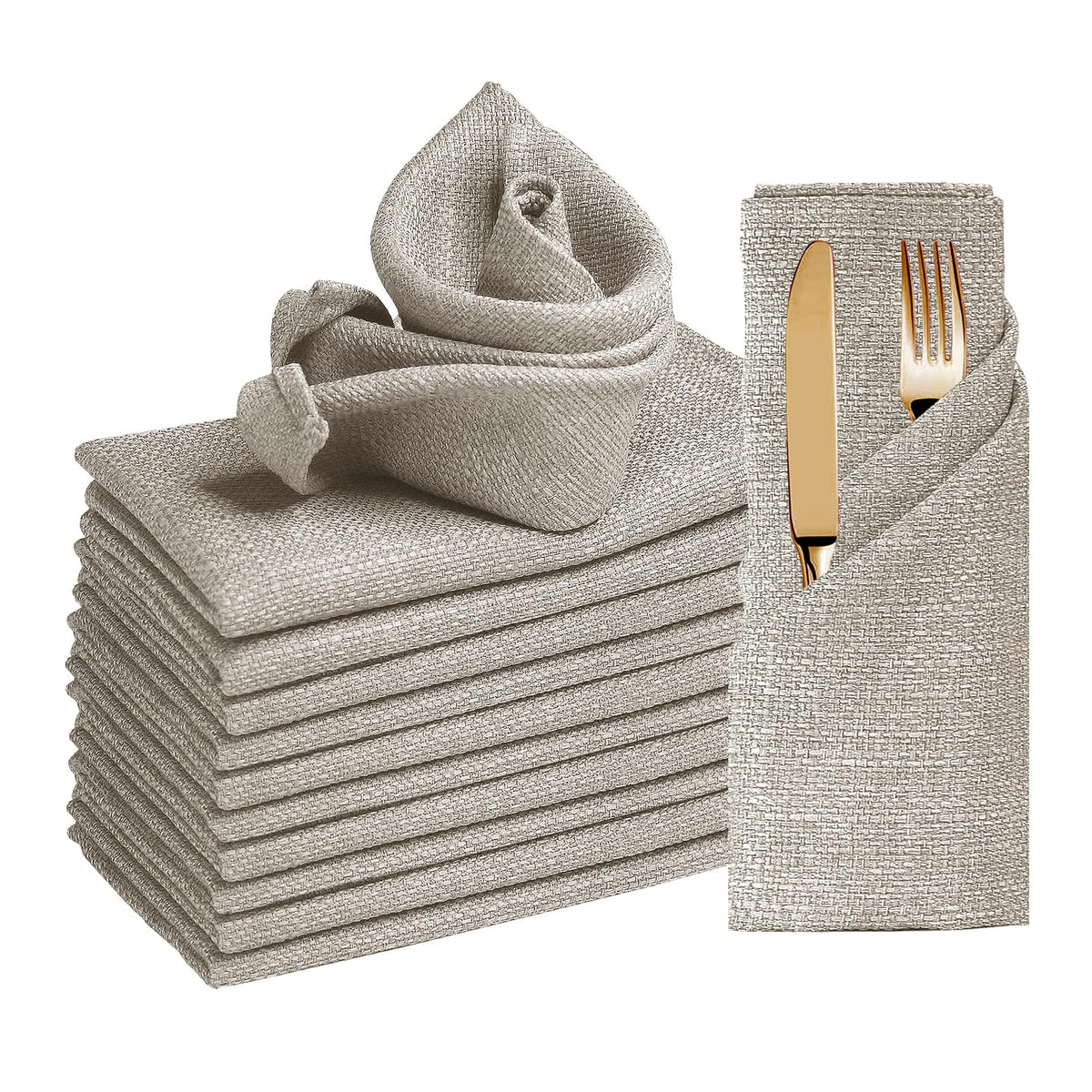 BALCONY & FALCON Rectangle Table Cloth Waterproof Beige 156"x90" | Rectangular Washable Wrinkle Resistant Table Cloth Linen Fabric Tablecloths for Dining Party Kitchen Wedding and Outdoor Use