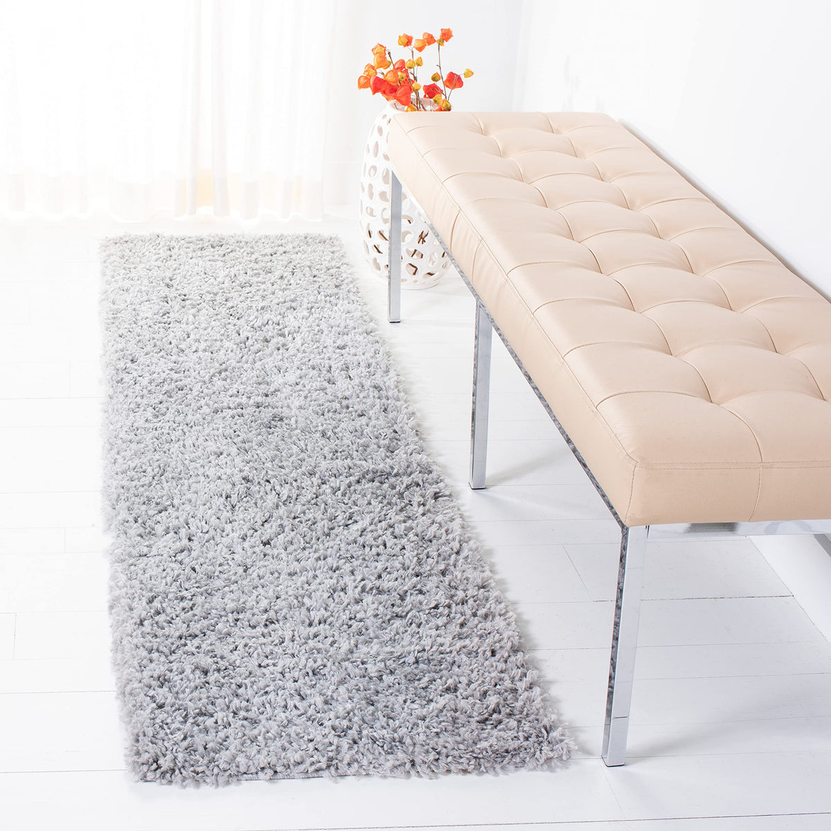 SAFAVIEH August Shag Collection Area Rug - 10' x 14', Green, Solid Design, Non-Shedding & Easy Care, 1.5-inch Thick Ideal for High Traffic Areas in Living Room, Bedroom (AUG200Y)