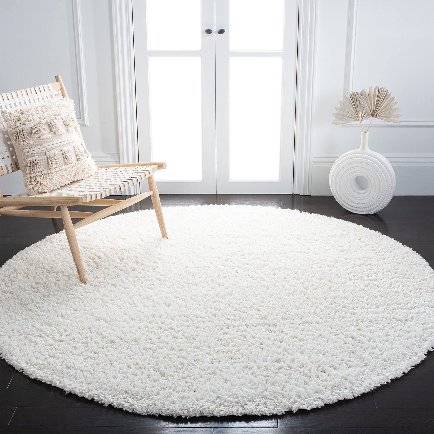SAFAVIEH August Shag Collection Area Rug - 10' x 14', Green, Solid Design, Non-Shedding & Easy Care, 1.5-inch Thick Ideal for High Traffic Areas in Living Room, Bedroom (AUG200Y)