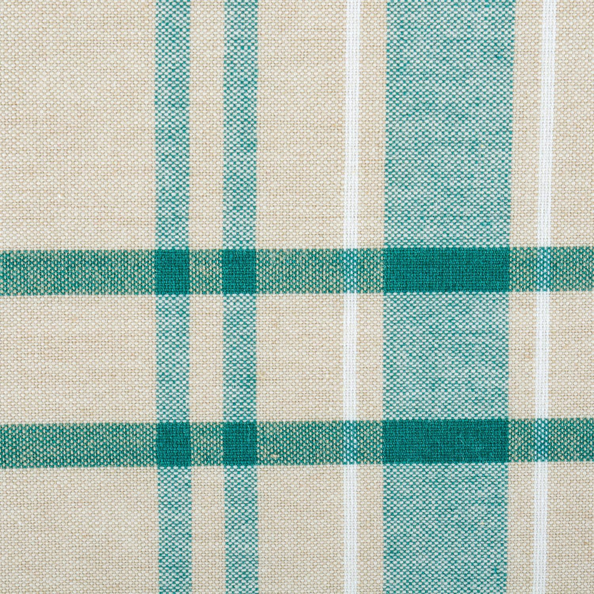DII French Stripe Tabletop Collection Farmhouse Style Dining Table Linen Tablecloth, 60x84, Taupe/Teal