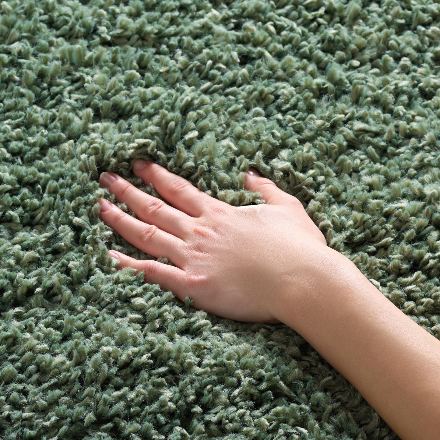 SAFAVIEH August Shag Collection Area Rug - 10' x 14', Green, Solid Design, Non-Shedding & Easy Care, 1.5-inch Thick Ideal for High Traffic Areas in Living Room, Bedroom (AUG200Y)