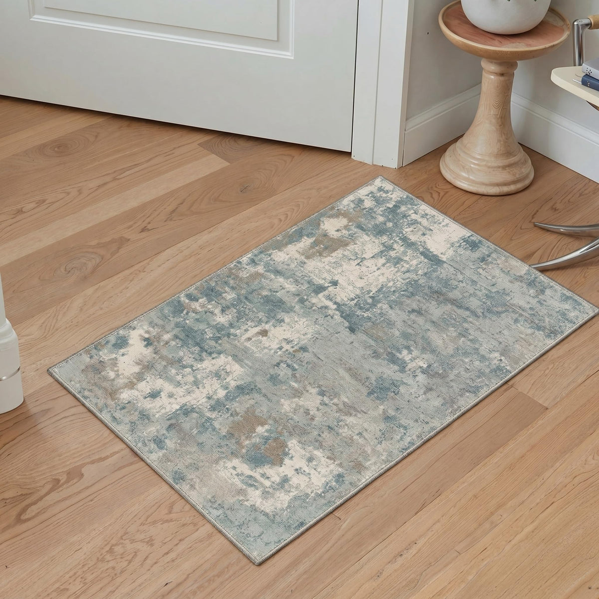 BEIMO 5x7 Green Abstract Area Rug, Washable Non-Slip for Bedroom | Soft Low-Pile Carpet, Lightweight and Easy to Vacuum, Sage Living Rooms, Dining Rooms, Bedrooms, and Home Offices