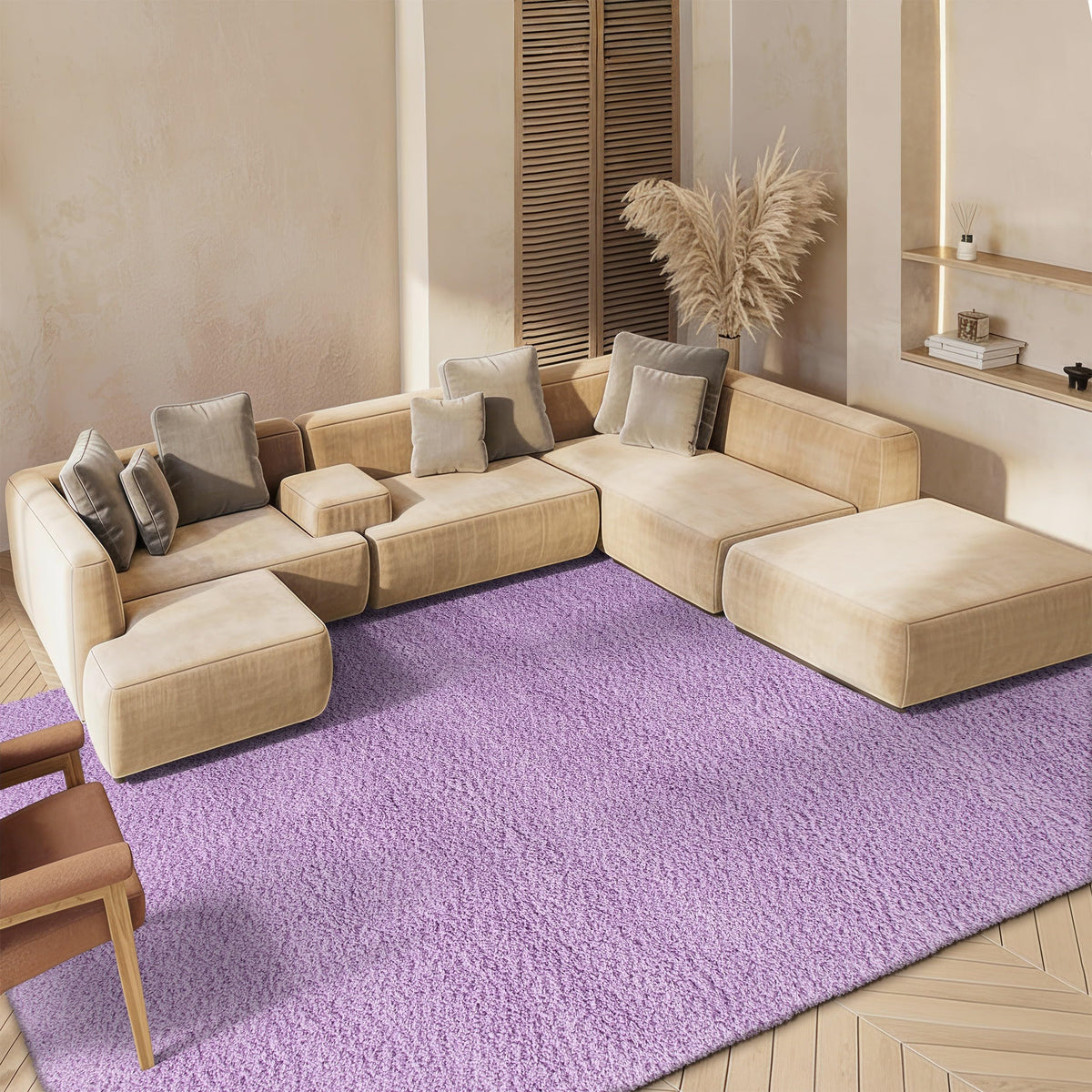 SAFAVIEH California Shag Collection Area Rug - 8' x 10', Ivory, Non-Shedding & Easy to Clean, Ultra Plush Thick Pile, Ideal for Living Room, Bedroom, Dining Space (SG151-1212)