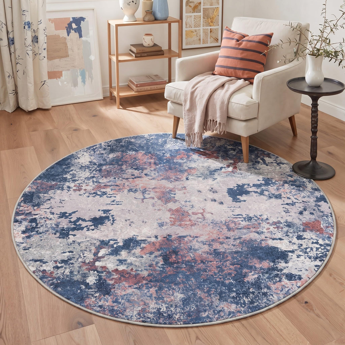 BEIMO 5x7 Green Abstract Area Rug, Washable Non-Slip for Bedroom | Soft Low-Pile Carpet, Lightweight and Easy to Vacuum, Sage Living Rooms, Dining Rooms, Bedrooms, and Home Offices