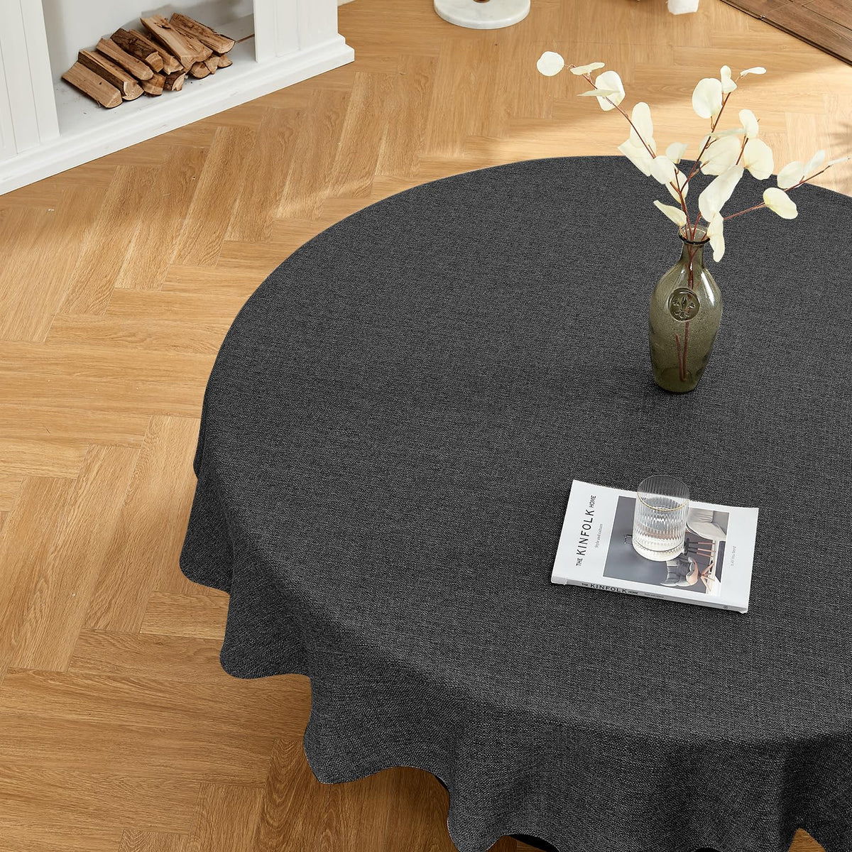 BALCONY & FALCON Rectangle Table Cloth Waterproof Beige 156"x90" | Rectangular Washable Wrinkle Resistant Table Cloth Linen Fabric Tablecloths for Dining Party Kitchen Wedding and Outdoor Use