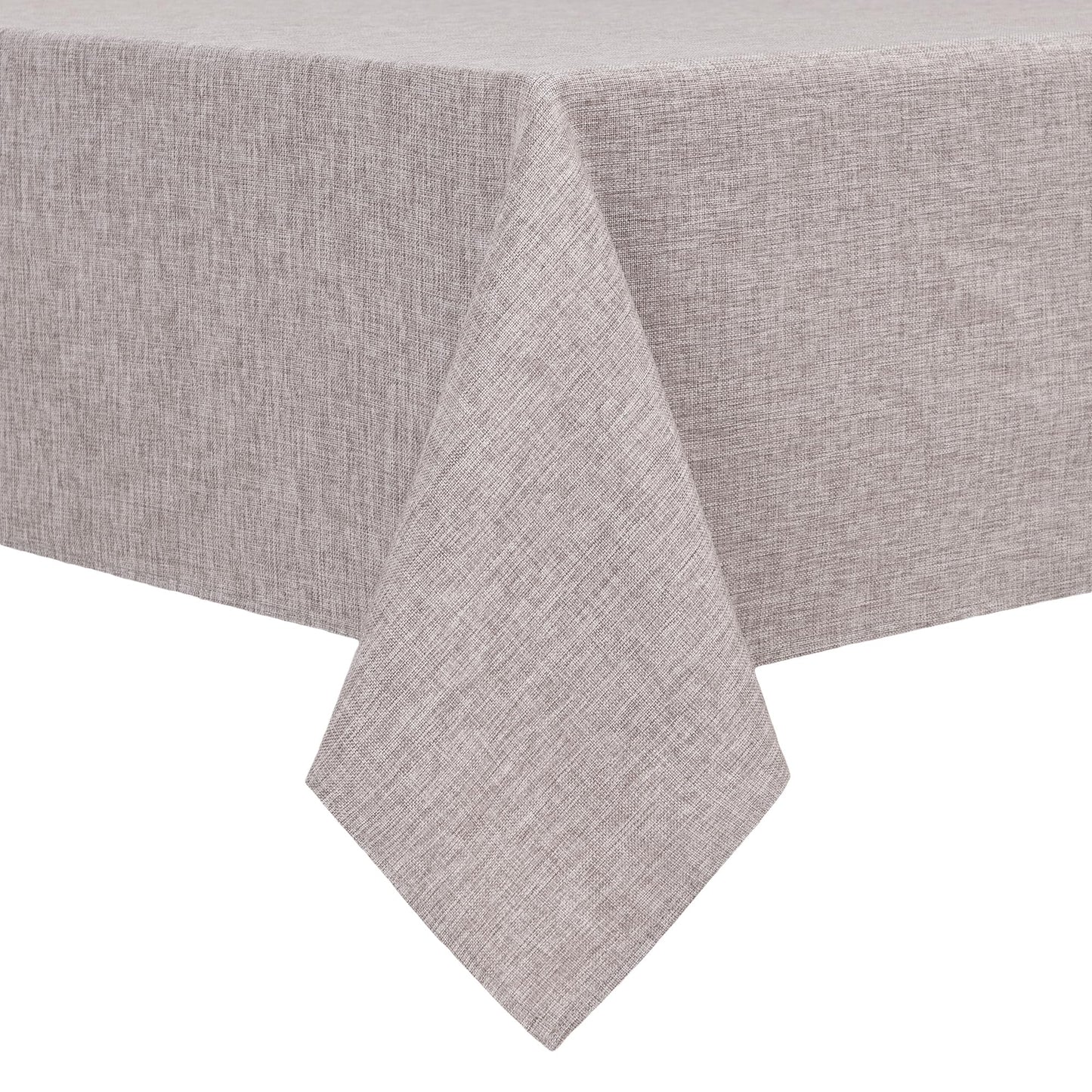 Beige Faux Linen Rectangle Tablecloth 60 x 102 Inch for Dining Room | Linen Texture Table Cover, Wrinkle and Stain Resistant, Durable and Washable Table Cloth for Kitchen Party Home Decor