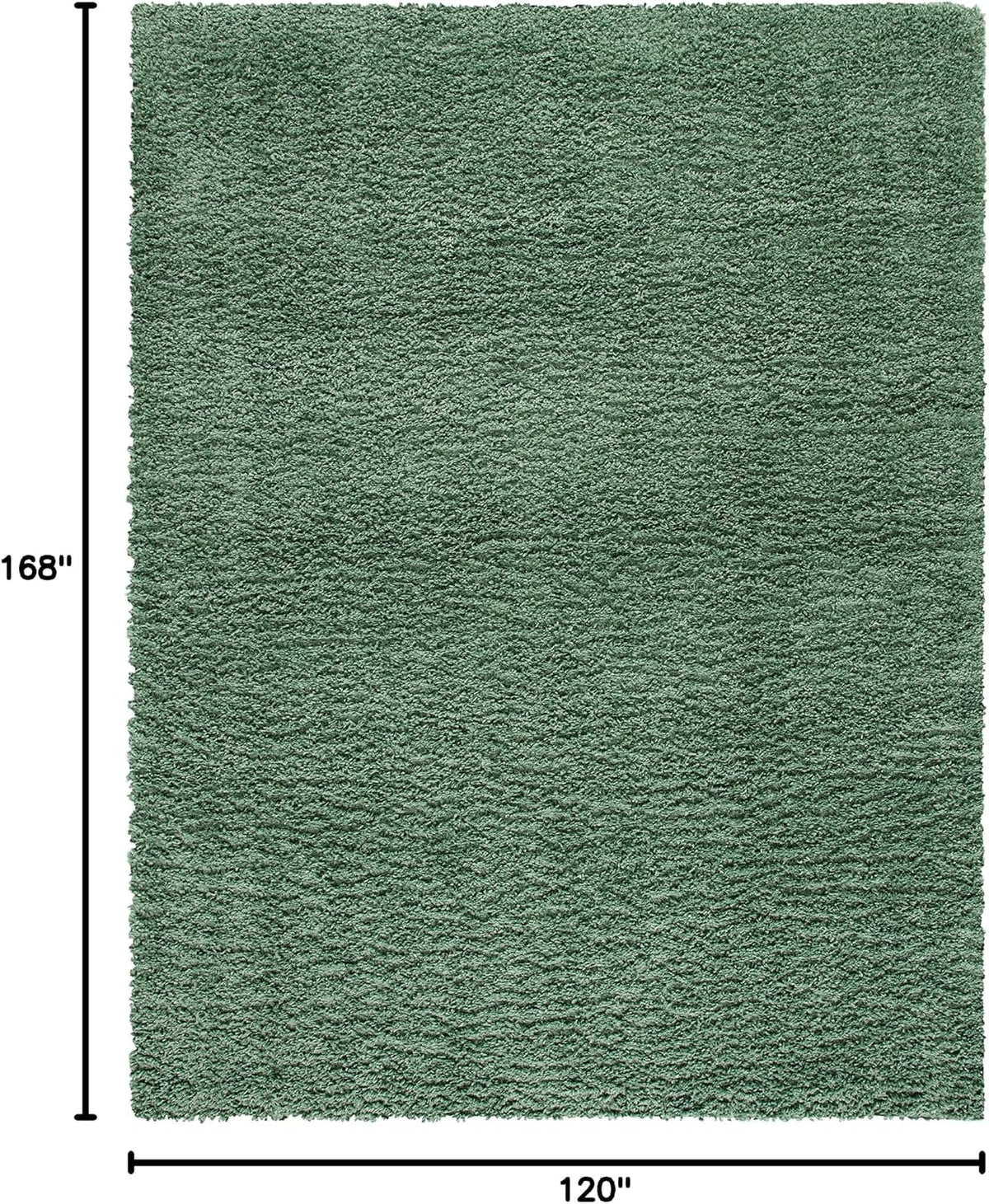SAFAVIEH August Shag Collection Area Rug - 10' x 14', Green, Solid Design, Non-Shedding & Easy Care, 1.5-inch Thick Ideal for High Traffic Areas in Living Room, Bedroom (AUG200Y)