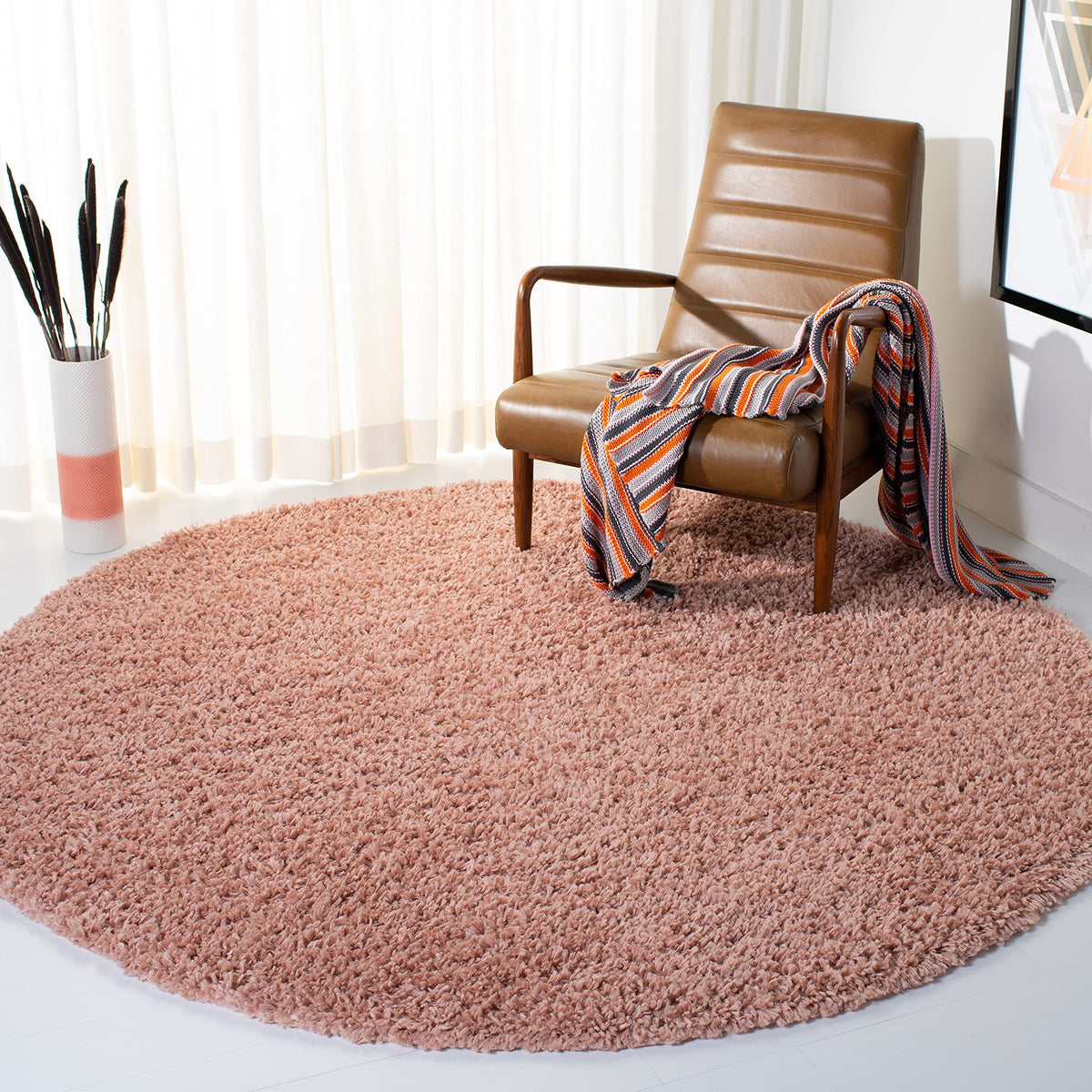 SAFAVIEH August Shag Collection Area Rug - 10' x 14', Green, Solid Design, Non-Shedding & Easy Care, 1.5-inch Thick Ideal for High Traffic Areas in Living Room, Bedroom (AUG200Y)