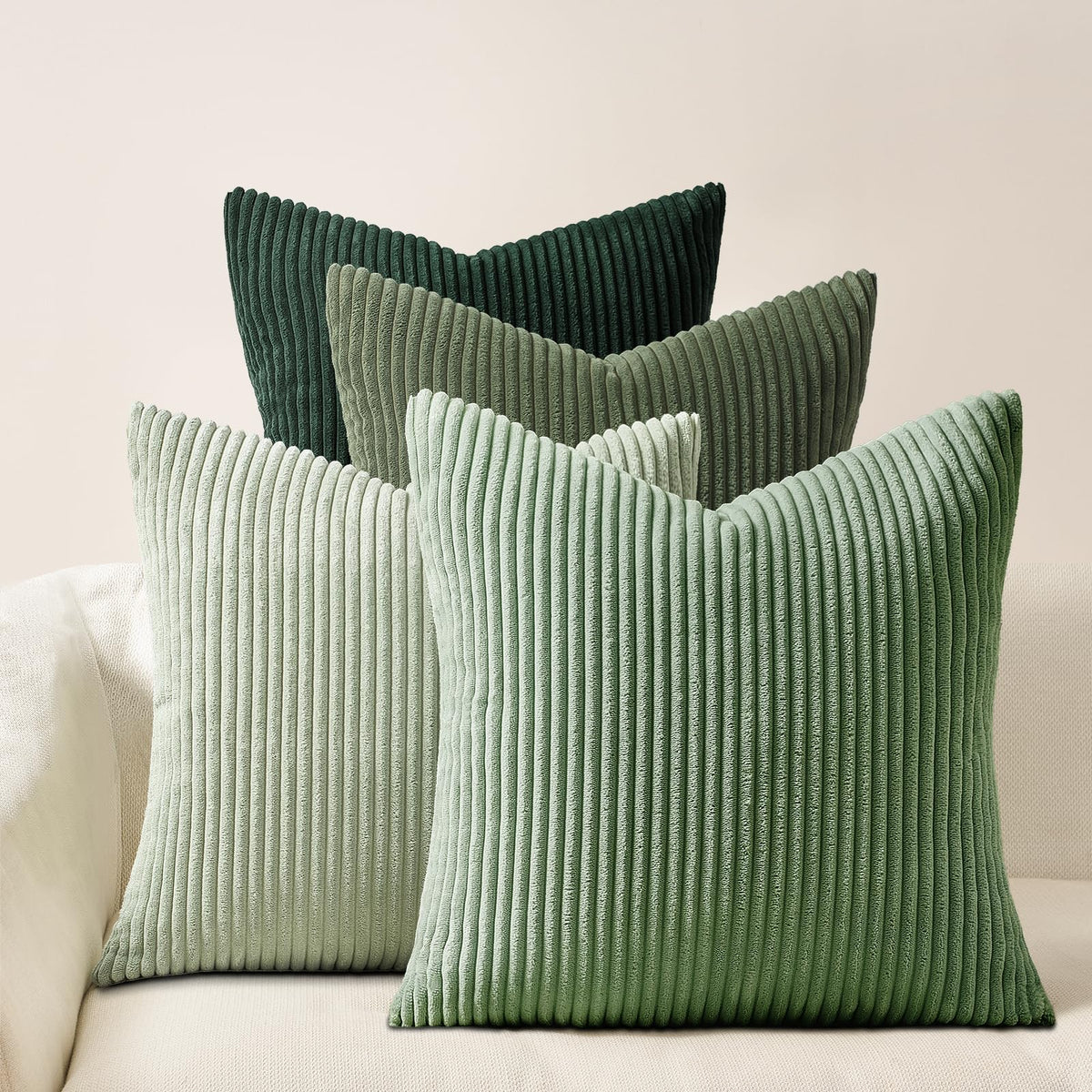 Topfinel Decorative Throw Pillow Covers Cushion Cases, Set of 4 Soft Velvet Modern Double-Sided Designs, Mix and Match for Boho Farmhouse Fall Home Decor (18x18 inch, Orange/Teal)